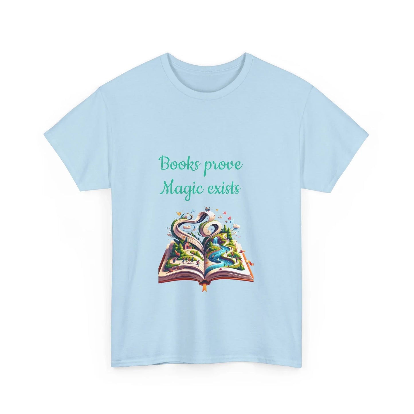 Book Lover's Unisex Heavy Cotton Tee - "Magic Exists" - The Dreamer's Bookshop.