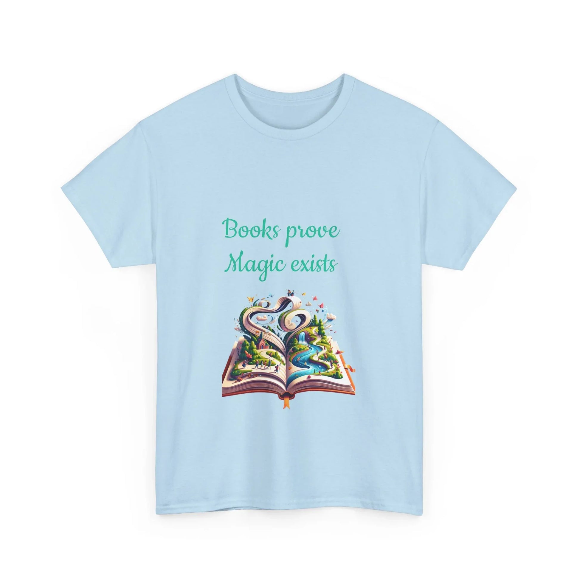 Book Lover's Unisex Heavy Cotton Tee - "Magic Exists" - The Dreamer's Bookshop.