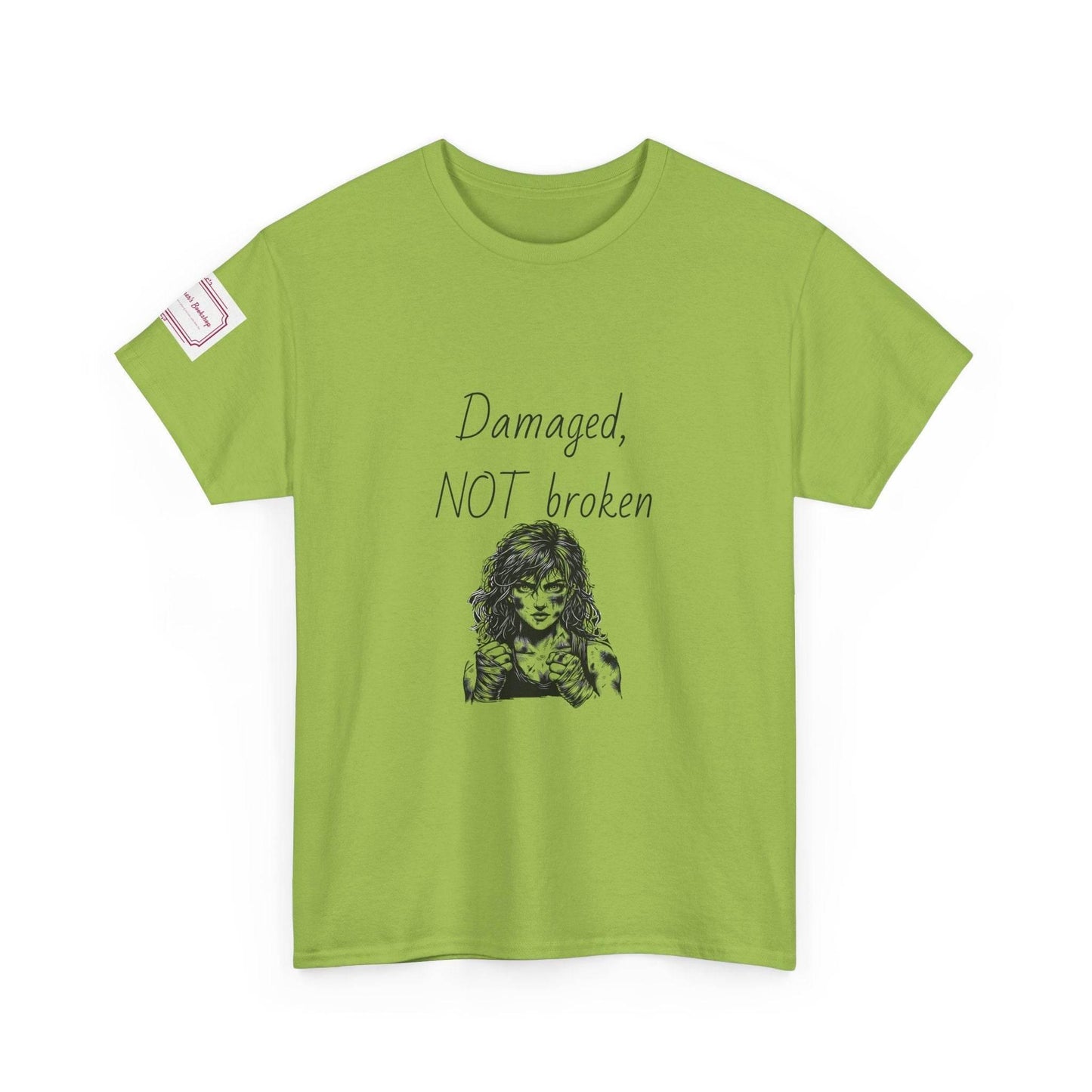 Damaged, NOT broken - Inspirational Unisex Heavy Cotton Tee - The Dreamer's Bookshop.
