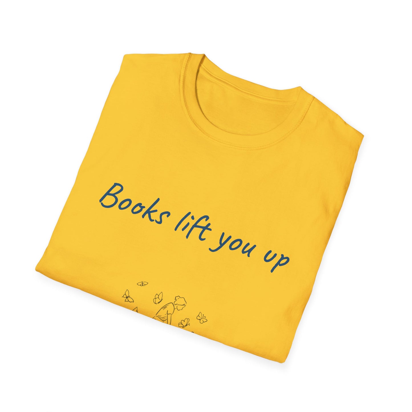 Inspirational Unisex Softstyle T-Shirt - Books Lift You Up