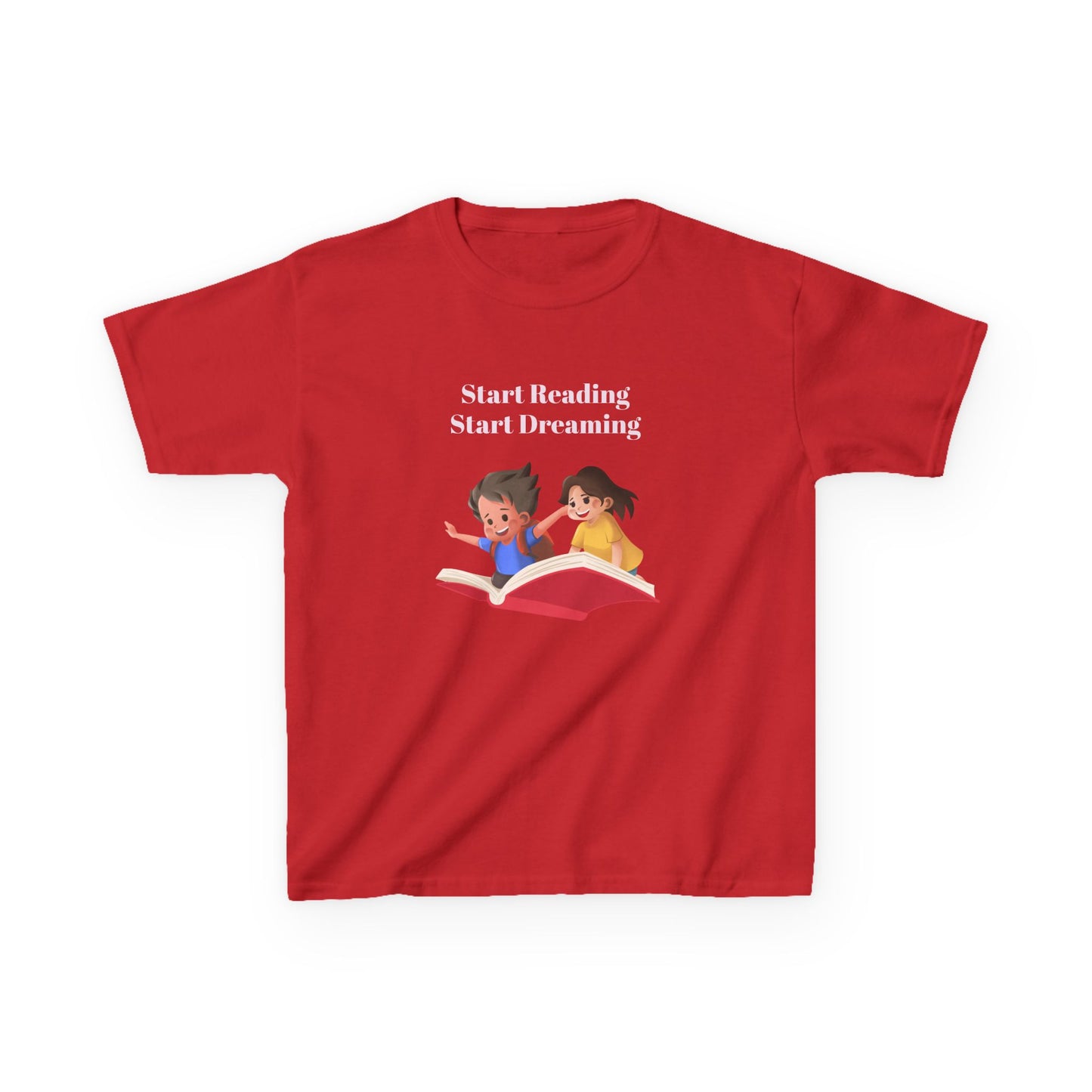 CA - Kids Heavy Cotton Tee - "Start Reading, Start Dreaming"