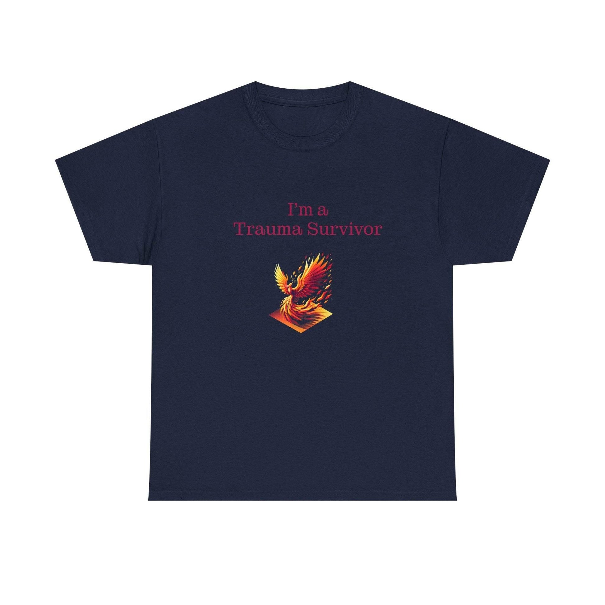 Trauma Survivor Unisex Heavy Cotton Tee - Empowering Apparel for Health Awareness - The Dreamer's Bookshop.
