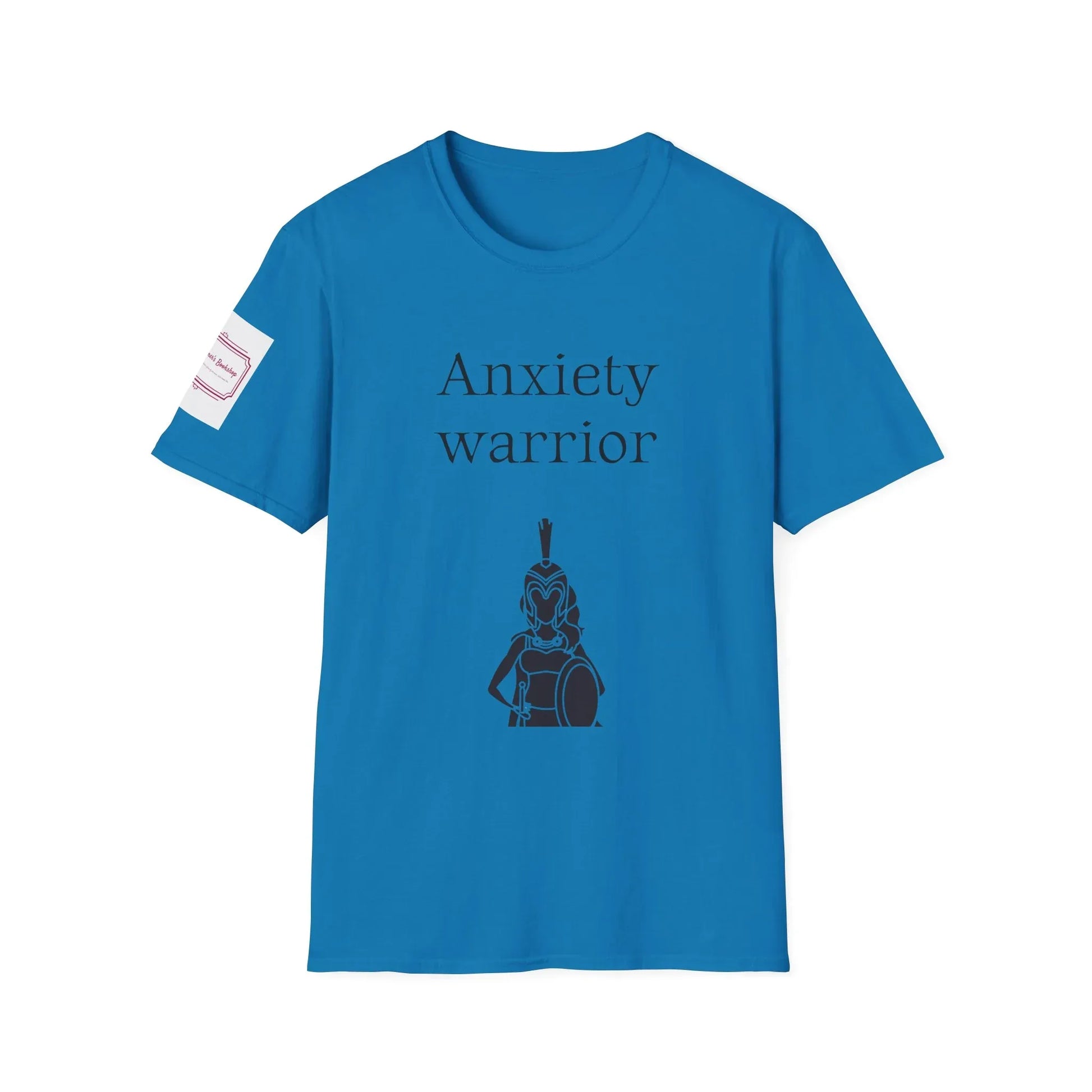 Anxiety Warrior Unisex Softstyle T-Shirt - Empowering Battle Against Mental Health - The Dreamer's Bookshop.