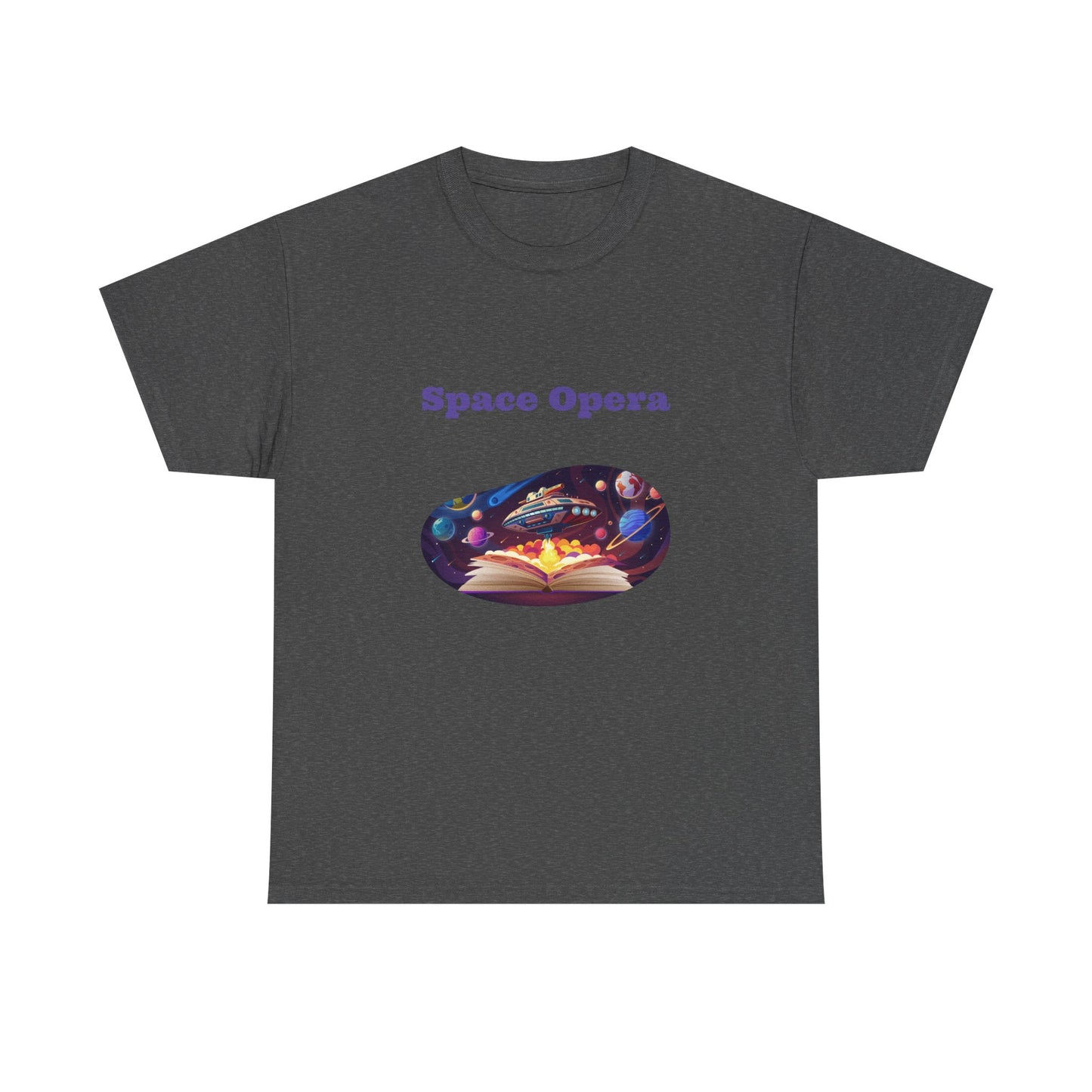 Space Opera -  Graphic Tee - Unisex Heavy Cotton T-Shirt Sci-Fi Books