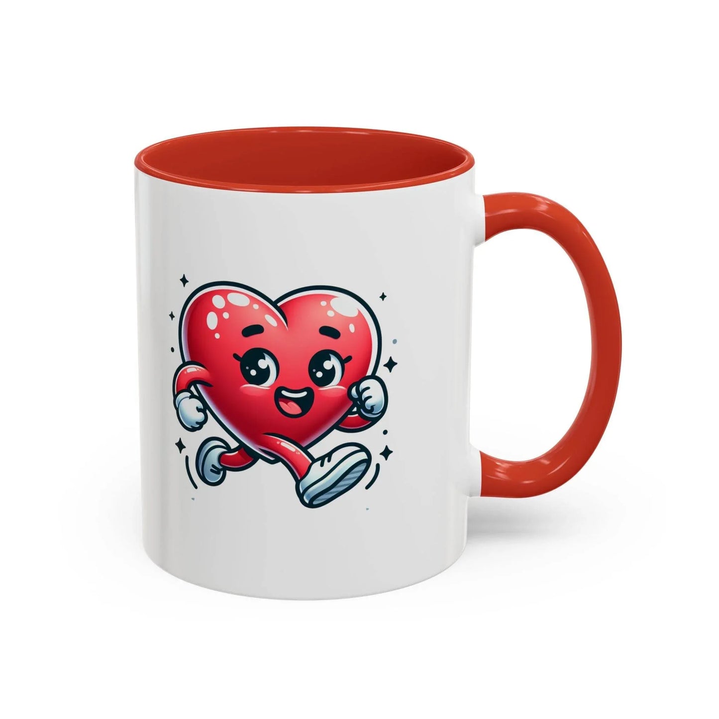 Playful Heart Running Coffee Mug - Cute Gift for Positive Thinkers - The Dreamer's Bookshop.