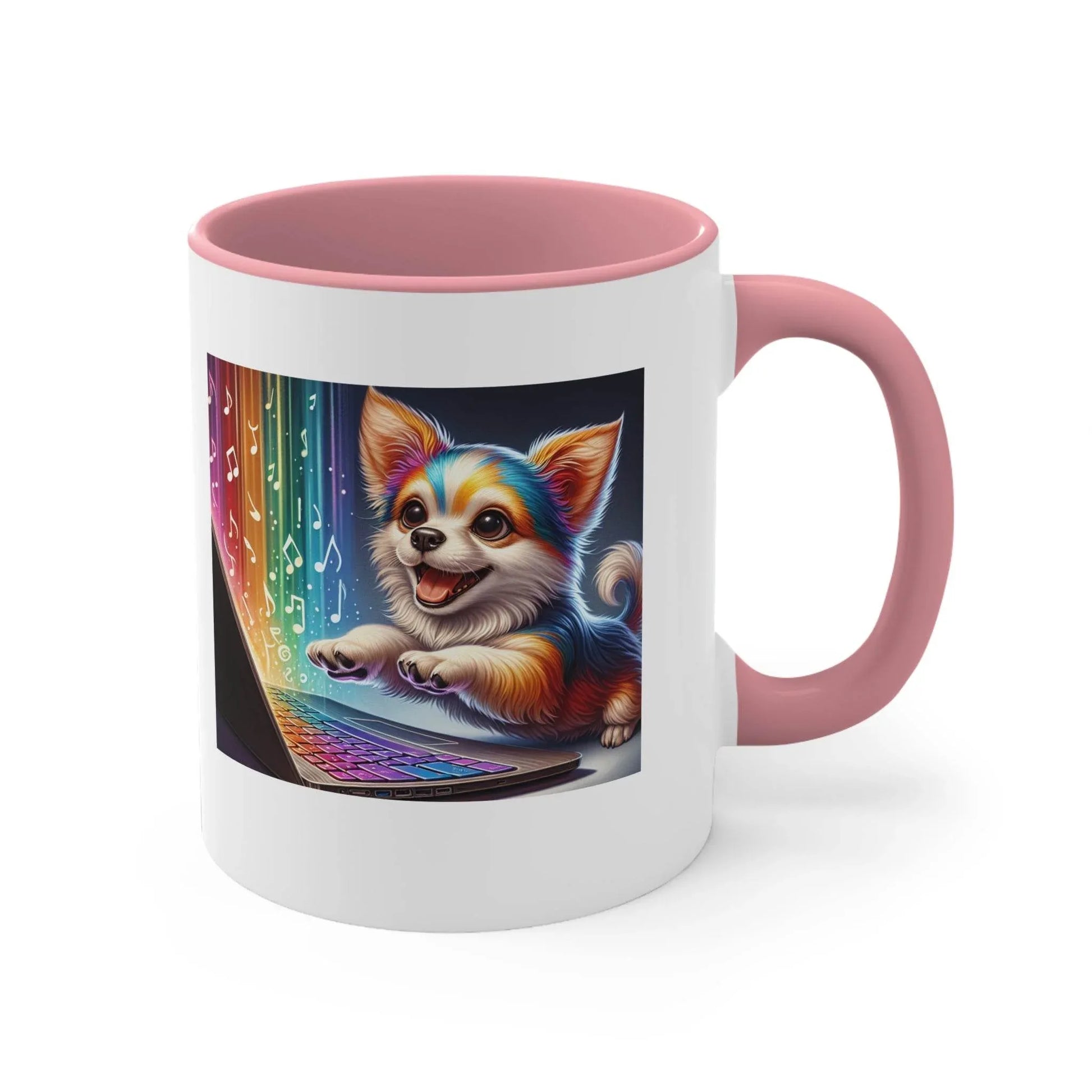 Funny Colorful Accent Mug - 11oz Dog Writer Coffee Cup - The Dreamer's Bookshop.