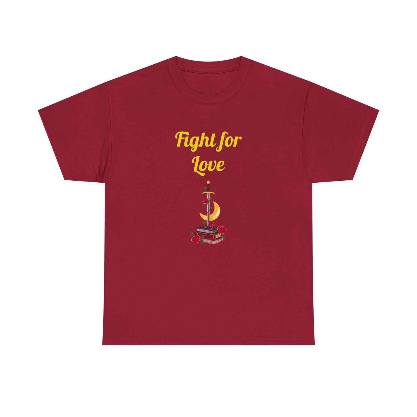 CA - Fight for Love -  Graphic Tee - Unisex Heavy Cotton T-Shirt Romance Books