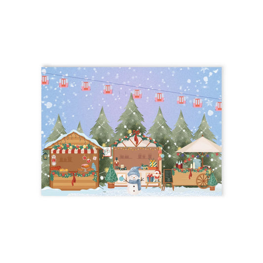 The Dreamer's Bookshop "Winter Market" Christmas Card - The Dreamer's Bookshop.