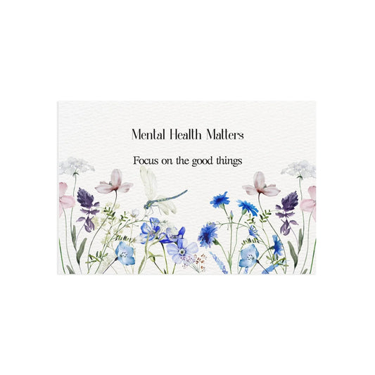 Watercolor "Focus" Mental Health Matters Art Print Card - The Dreamer's Bookshop.