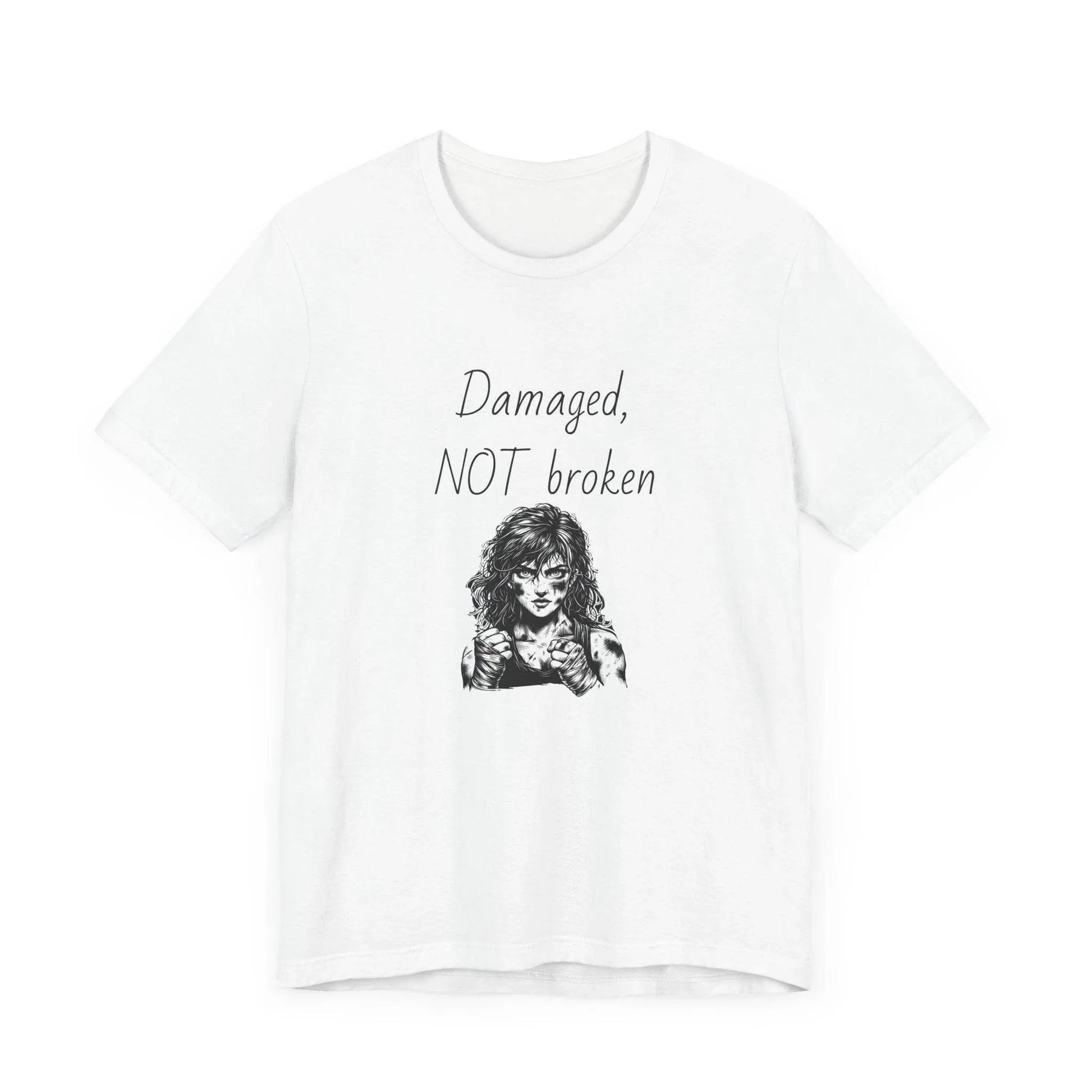 Damaged, NOT broken Inspirational T-Shirt | Unisex Short Sleeve Tee - The Dreamer's Bookshop.