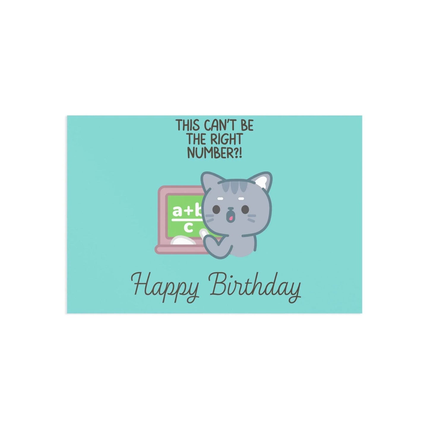 The Dreamer's Bookshop Cute "Not the right number" Cat Birthday Card - The Dreamer's Bookshop.