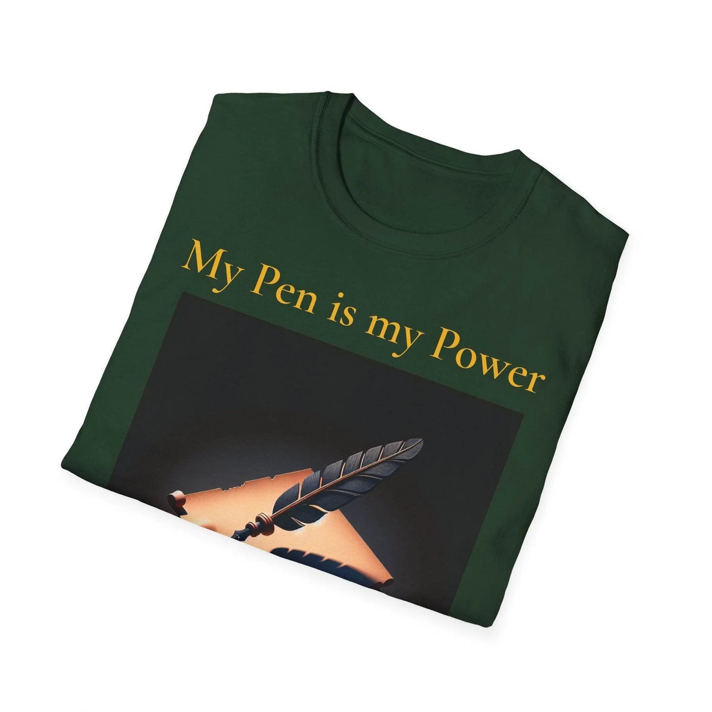 Inspirational Unisex Softstyle T-Shirt - 'My Pen' Motivational Design - The Dreamer's Bookshop.