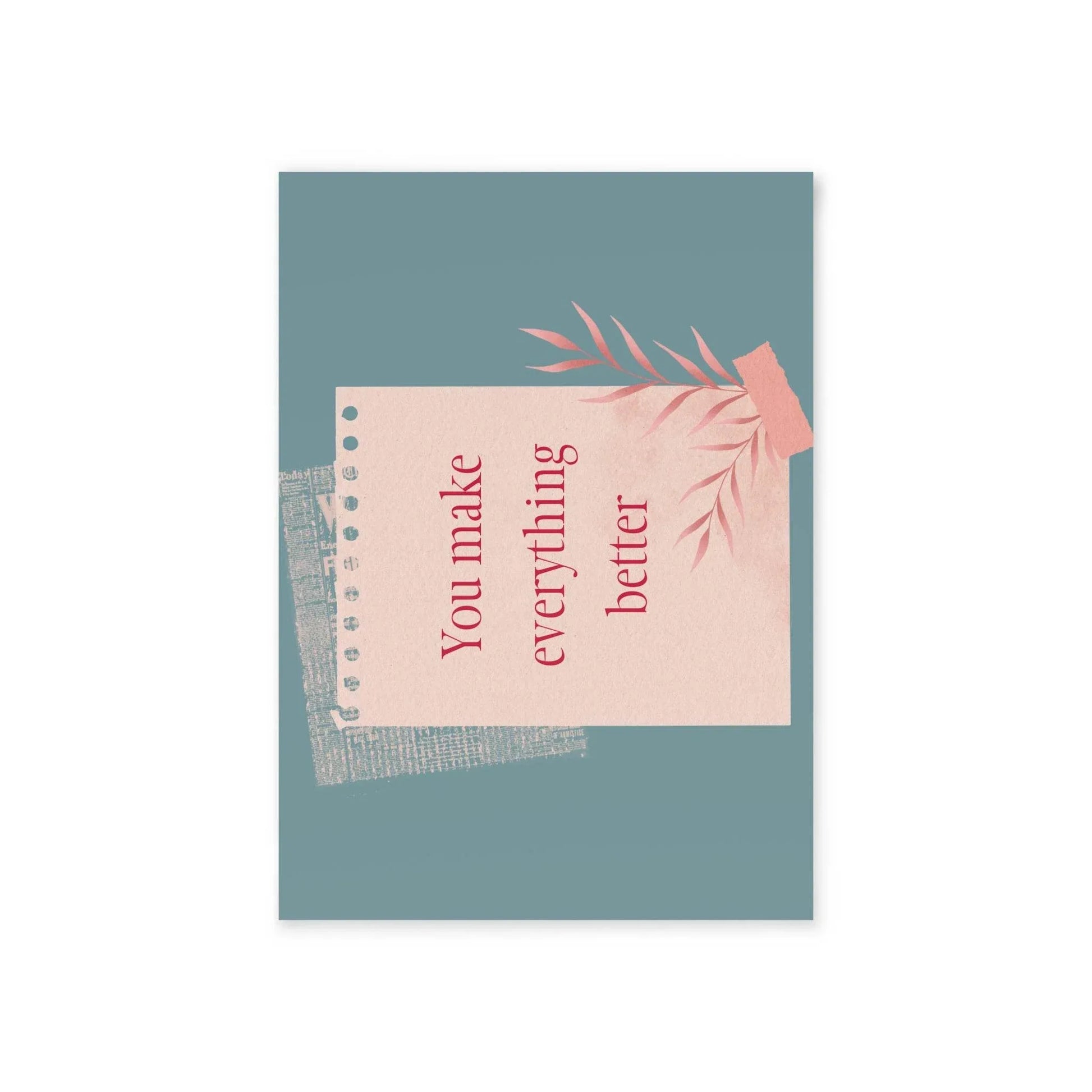 The Dreamer's Bookshop Appreciation "You Make Everything" Print Card - The Dreamer's Bookshop.