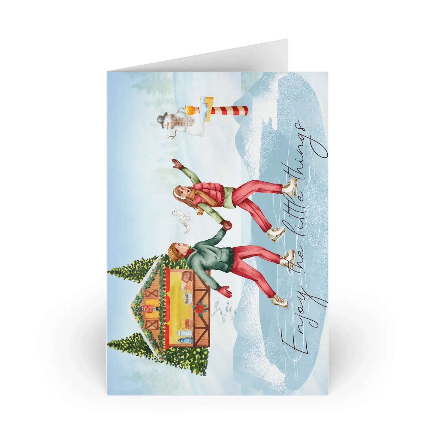 The Dreamer's Bookshop "Ice Skating" Enjoy the Little Things Card - The Dreamer's Bookshop.