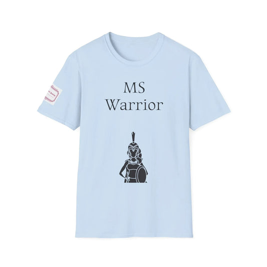 M.S. Warrior Unisex Softstyle T-Shirt - Empowering Graphic Tee for Women's Health Awareness - The Dreamer's Bookshop.