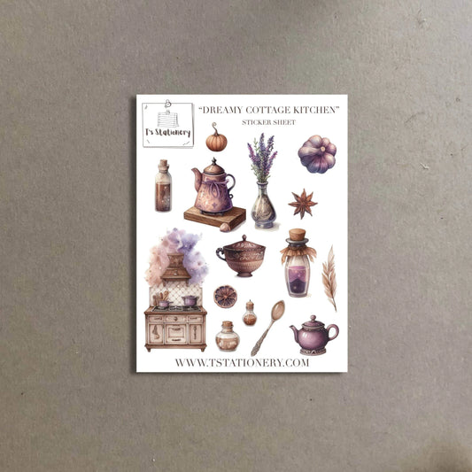 T's Stationery - Washi-stickervel „Dreamy Cottage Kitchen” - The Dreamer's Bookshop.