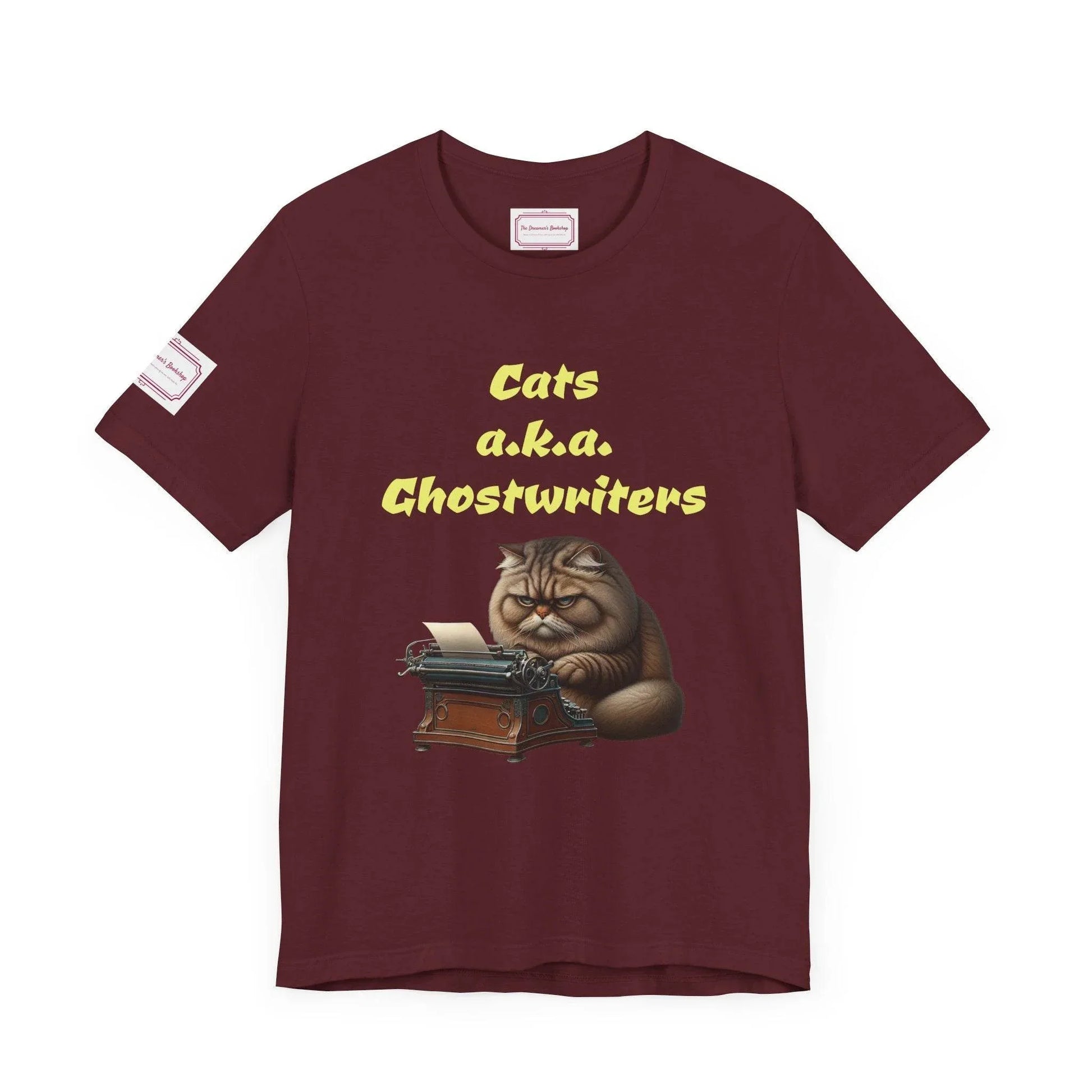 Cats Ghostwriters Tee - Fun Short Sleeve Shirt for Writers & Book Lovers - The Dreamer's Bookshop.