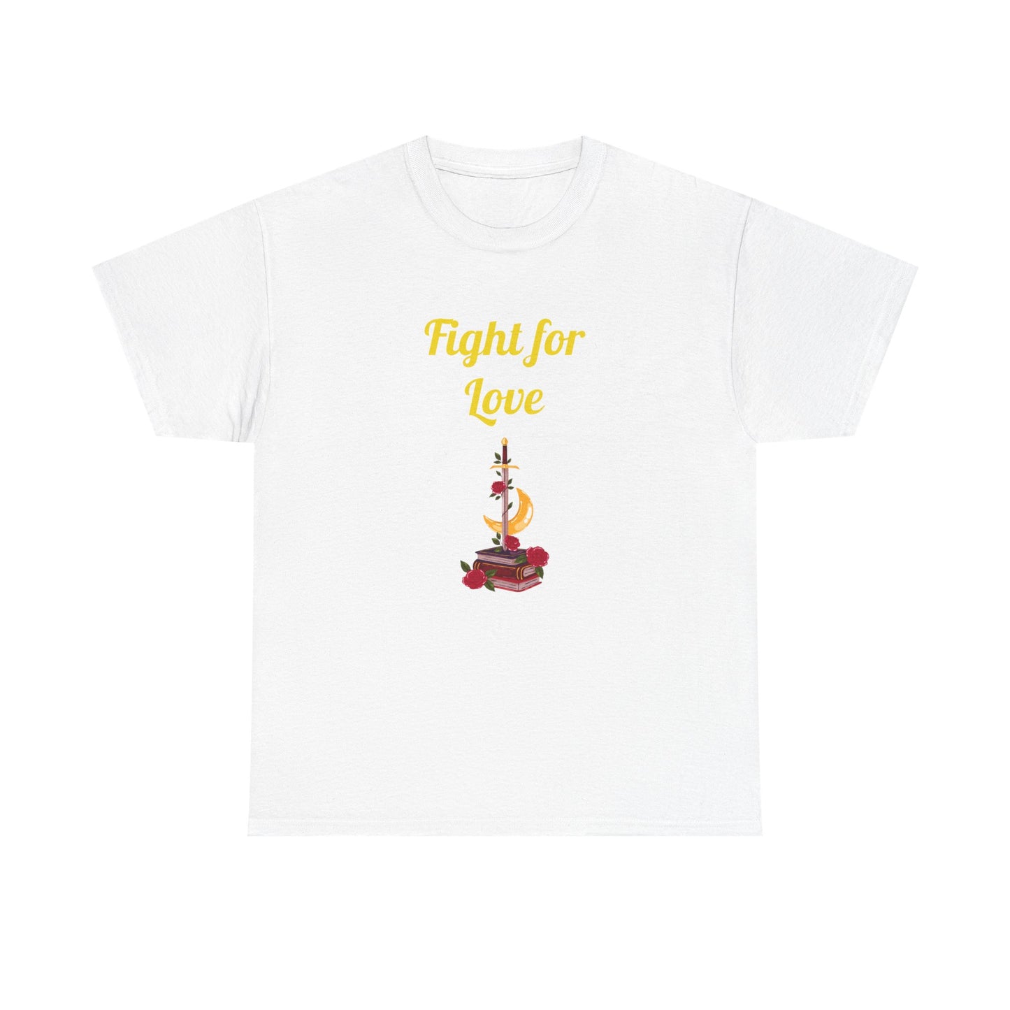 CA - Fight for Love -  Graphic Tee - Unisex Heavy Cotton T-Shirt Romance Books