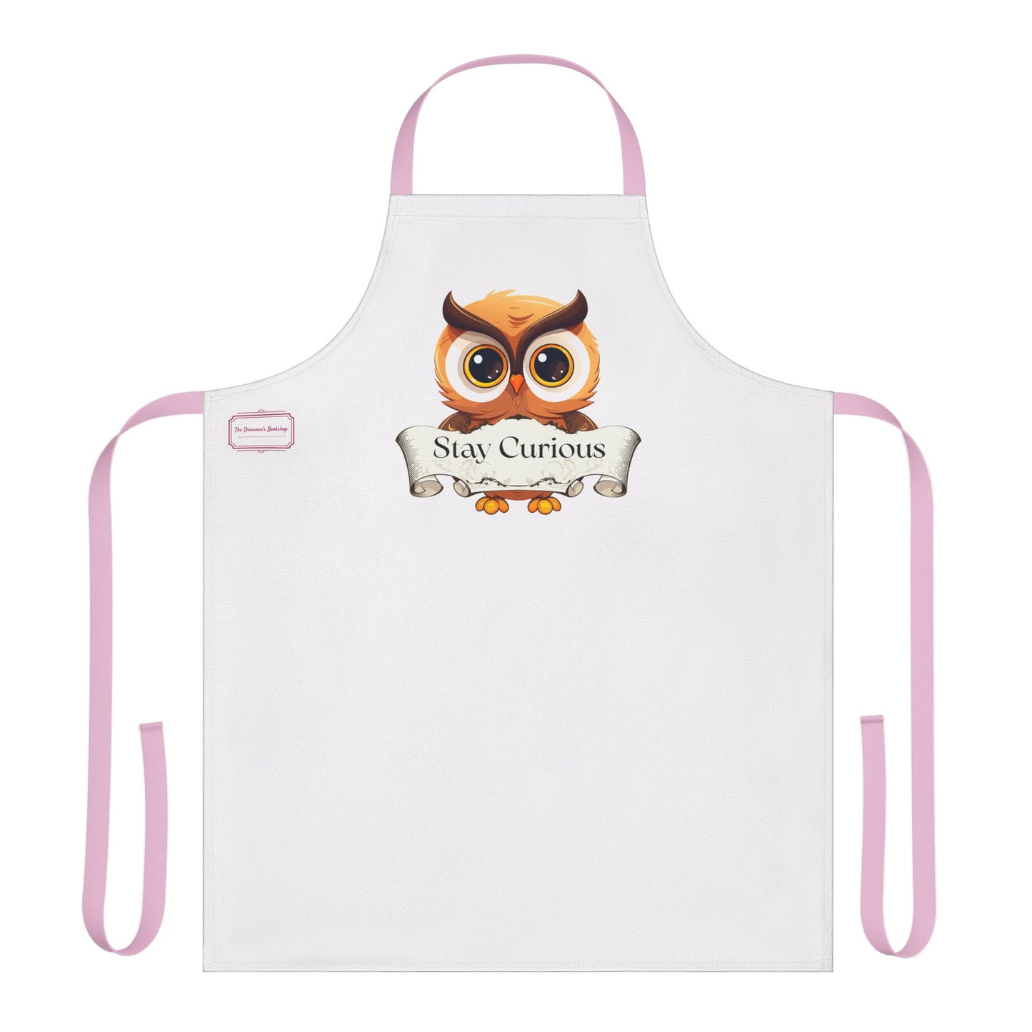 Fun Book Lover Apron with 5-Color Straps | "Stay Curious"