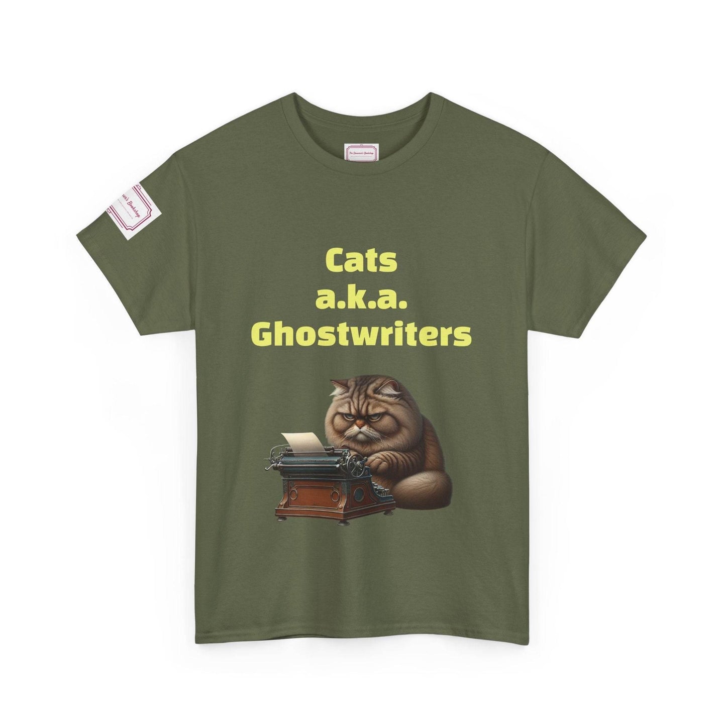 Cats Ghostwriters - Unisex Heavy Cotton Tee - Perfect for Book Lovers - The Dreamer's Bookshop.