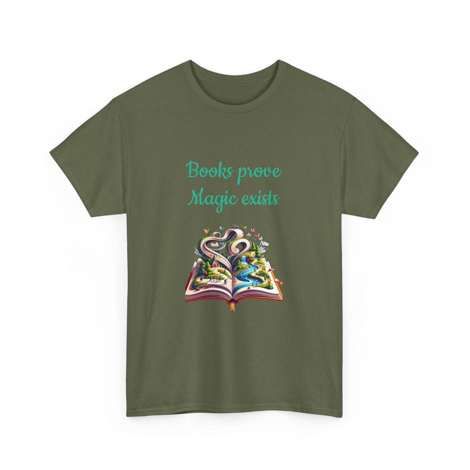 Magic exists - Unisex Heavy Cotton Tee for Book Lovers - The Dreamer's Bookshop.