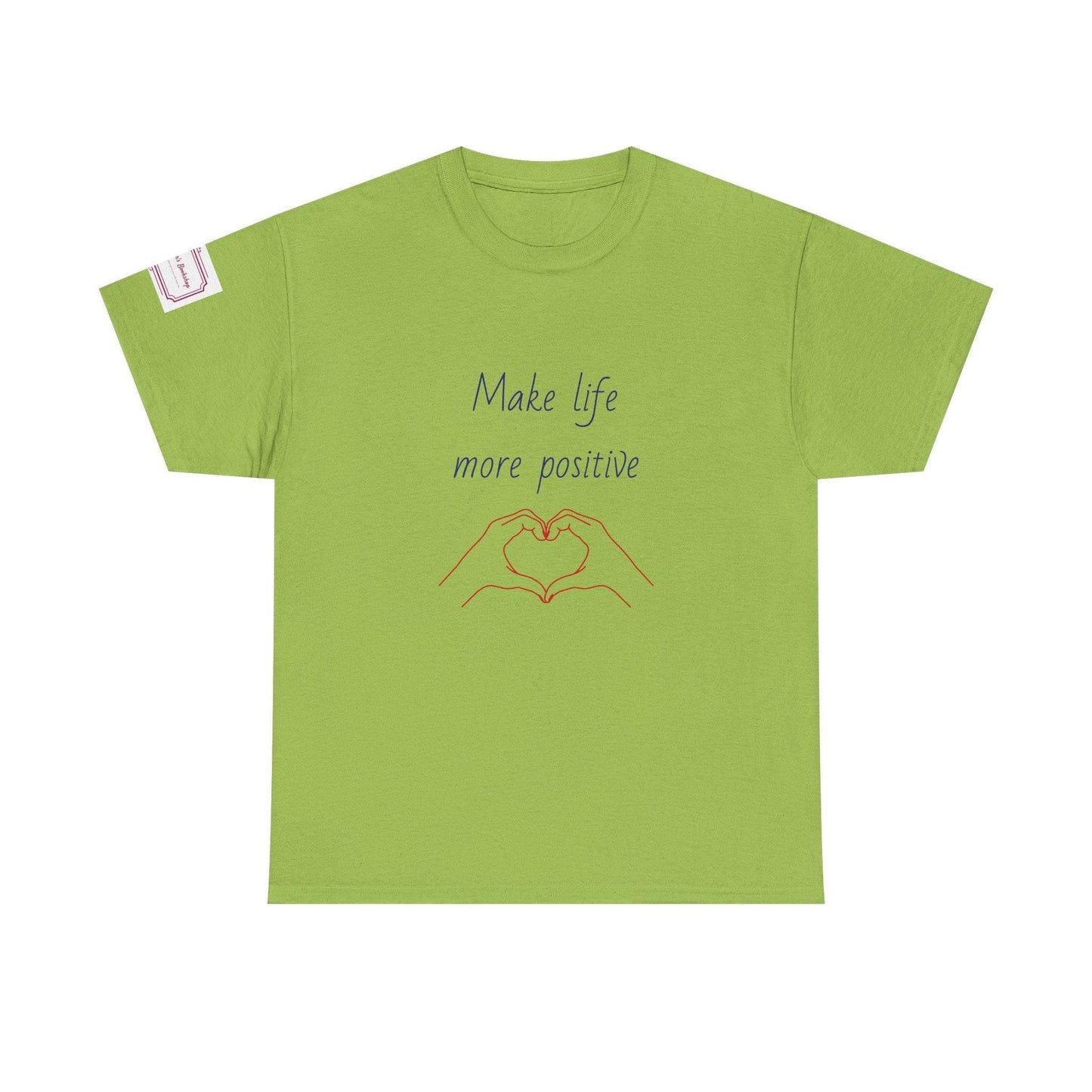 Make Life More Positive Unisex Heavy Cotton Tee - The Dreamer's Bookshop.