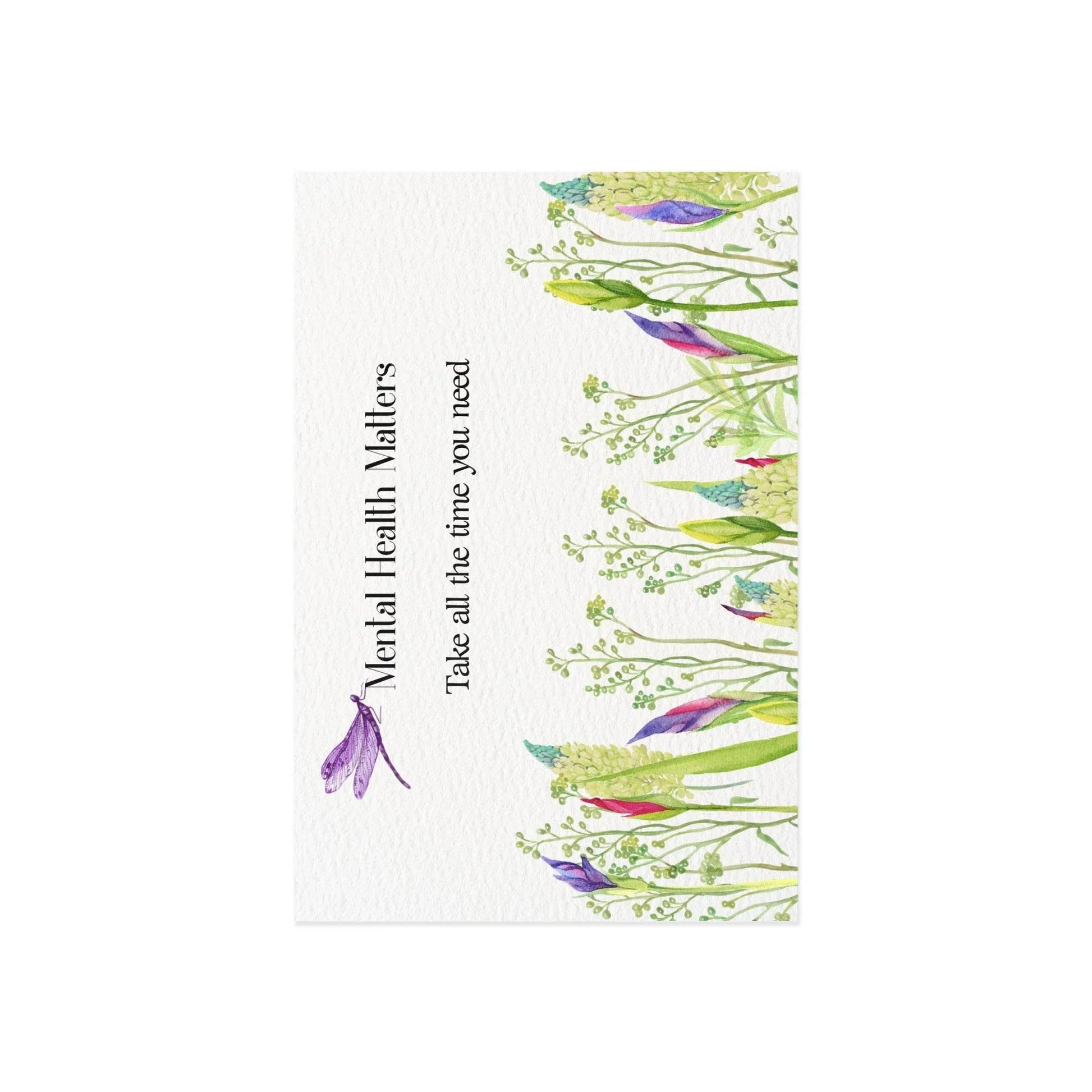 Watercolor "Take Time" Mental Health Matters Art Print - The Dreamer's Bookshop.