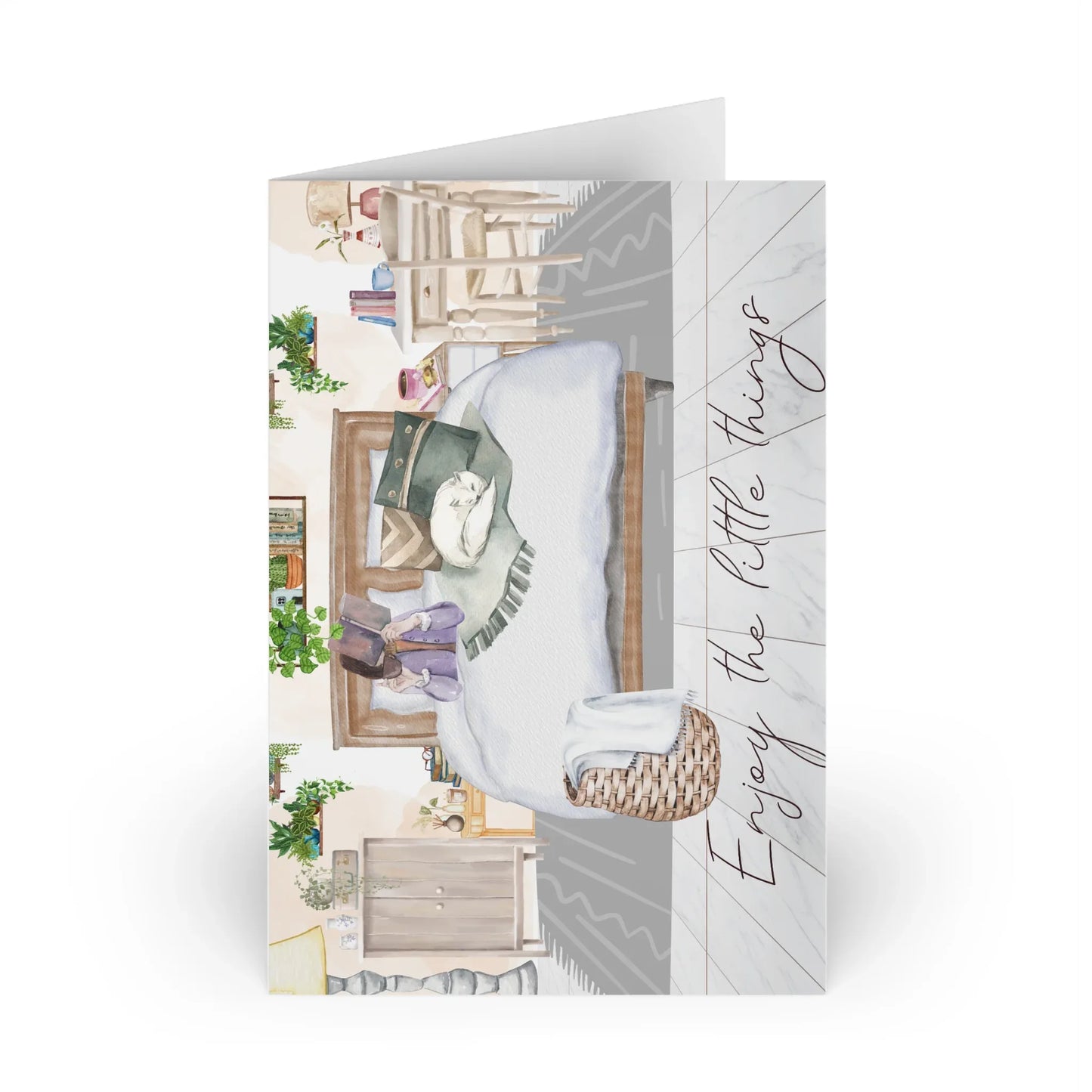 The Dreamer's Bookshop "Bedroom" Enjoy the Little Things Card - The Dreamer's Bookshop.