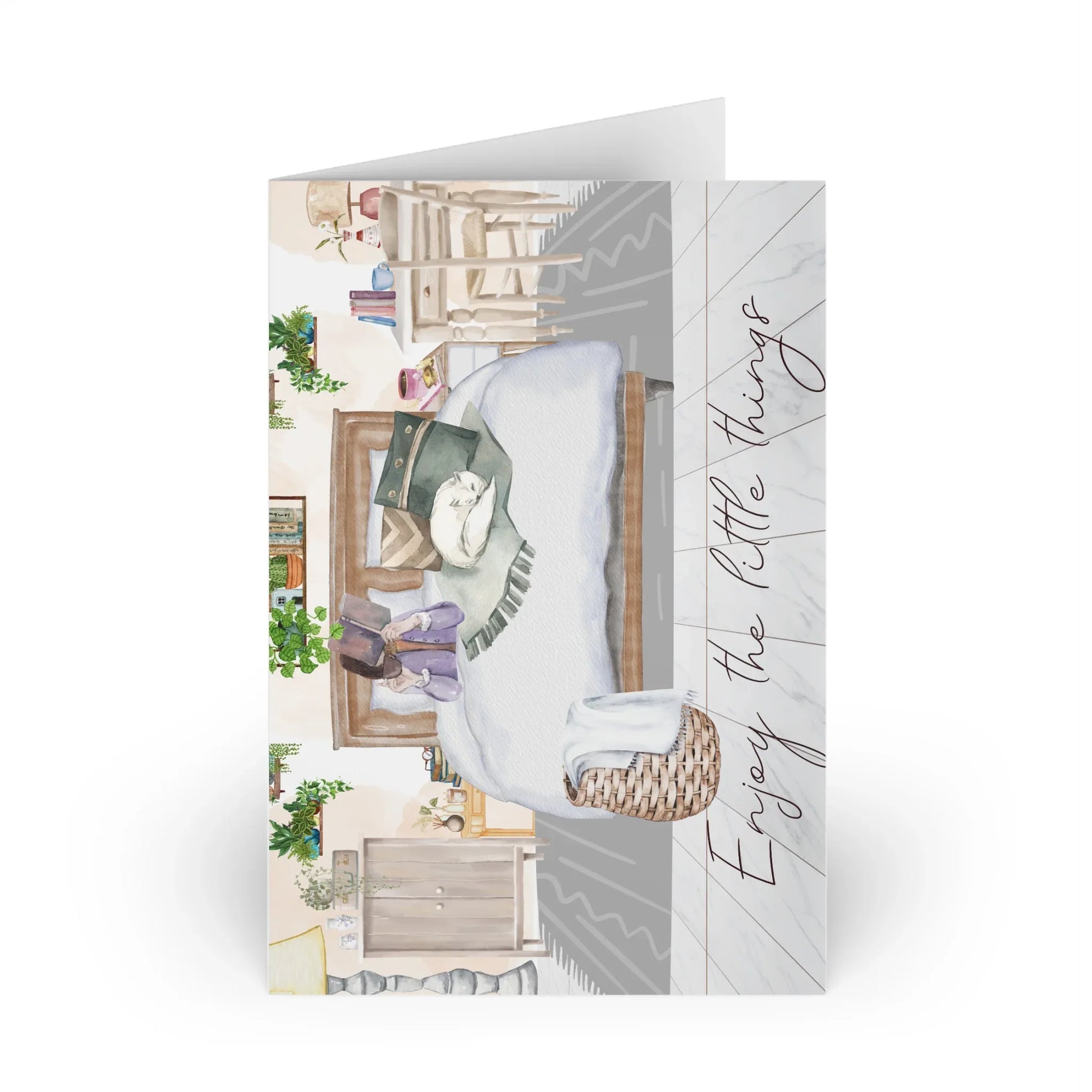 The Dreamer's Bookshop "Bedroom" Enjoy the Little Things Card - The Dreamer's Bookshop.