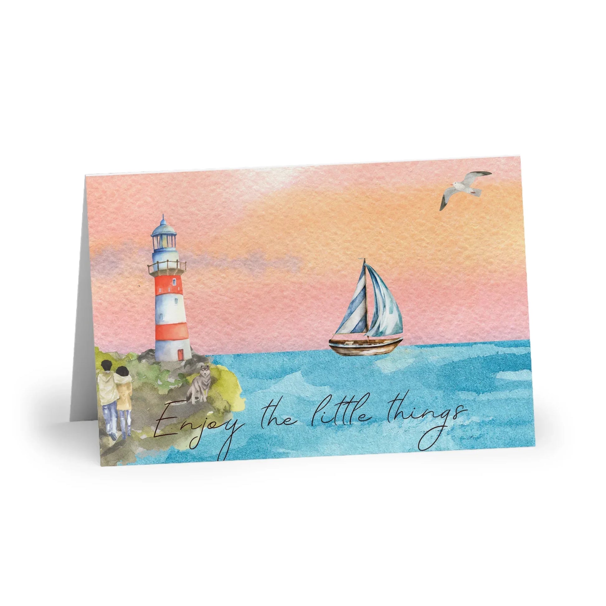 The Dreamer's Bookshop "Lighthouse" Enjoy the Little Things Card - The Dreamer's Bookshop.