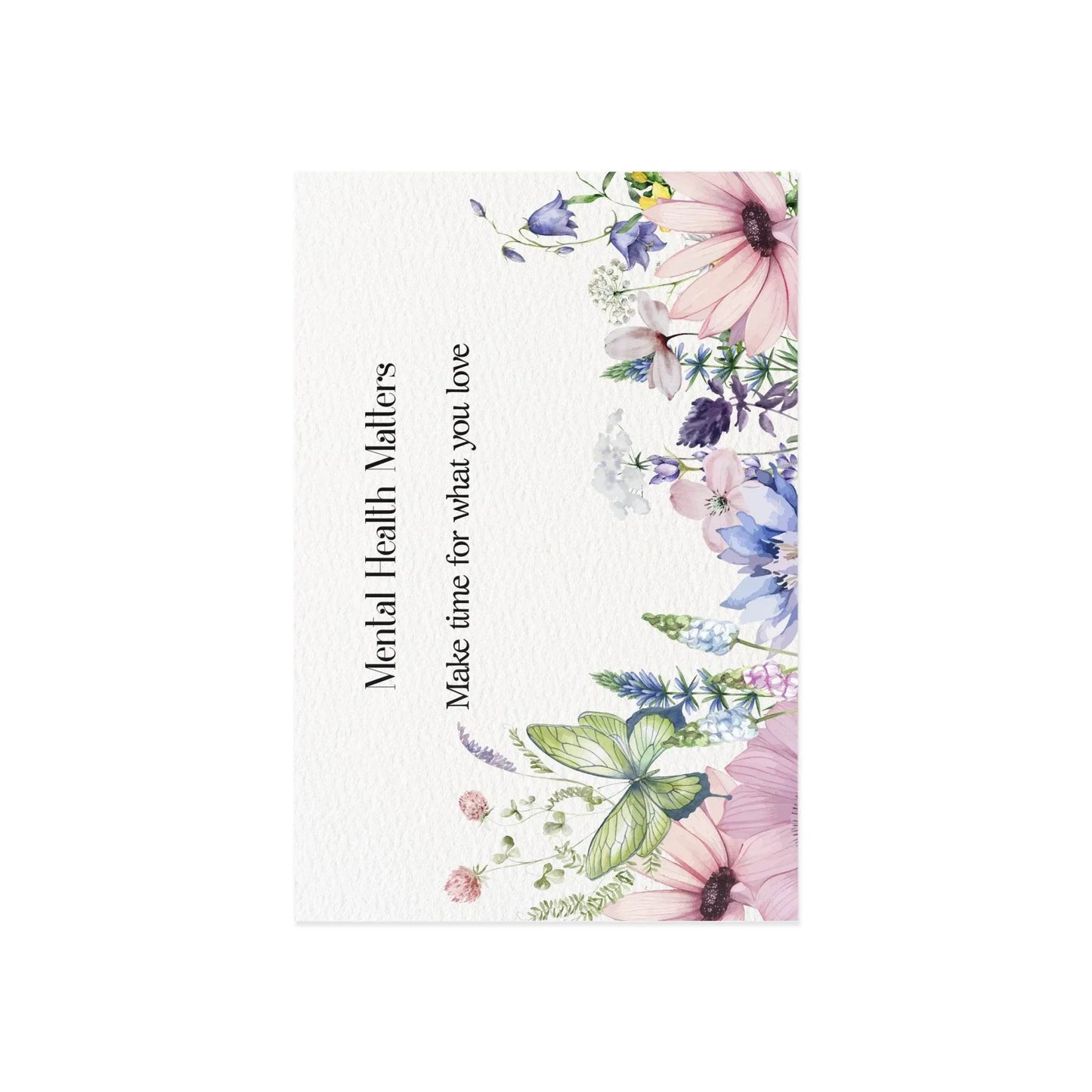 Watercolor "Make Time" Mental Health Matters Art Print - The Dreamer's Bookshop.