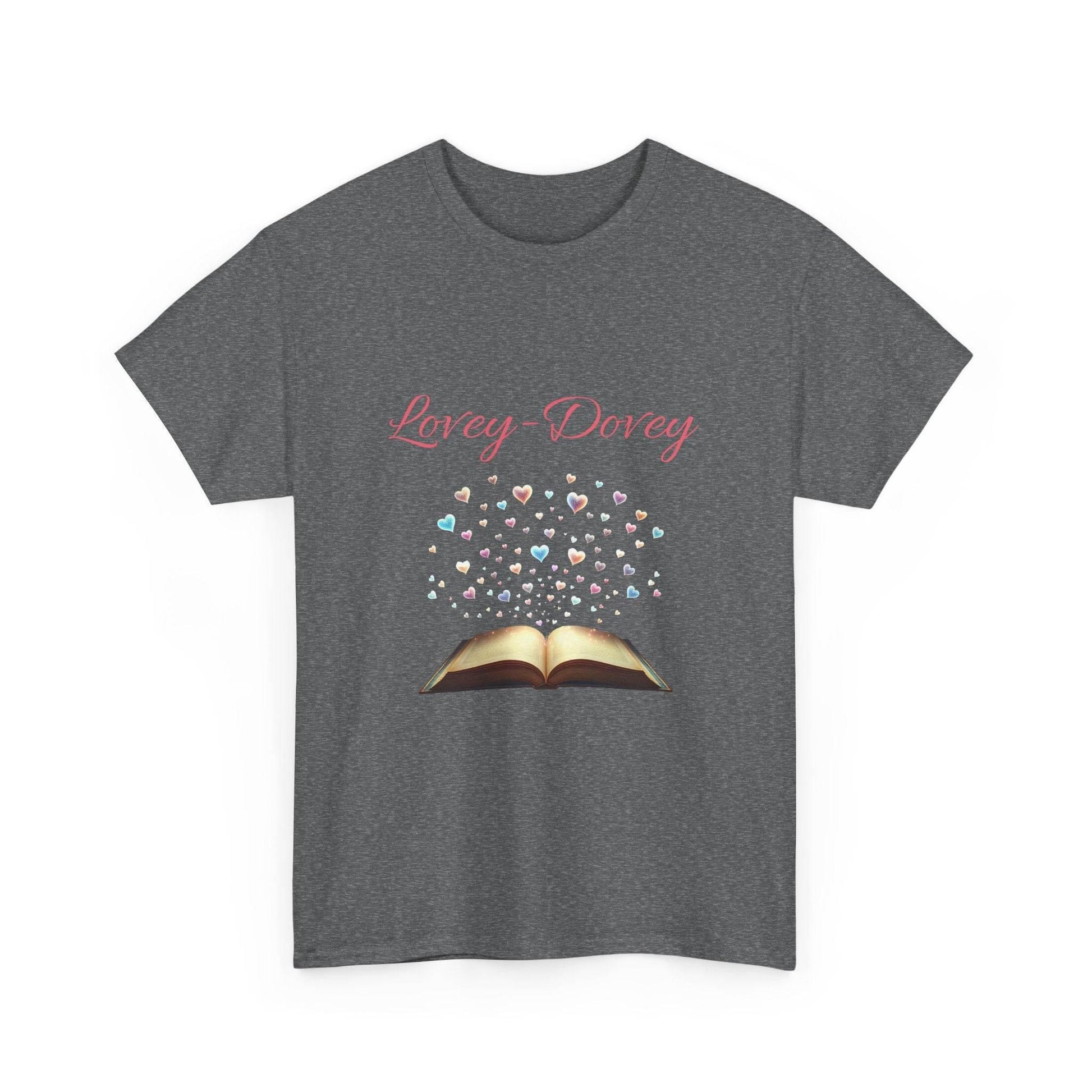 Lovey-Dovey - Graphic Tee - Unisex Heavy Cotton T-Shirt for Book Lovers - The Dreamer's Bookshop.