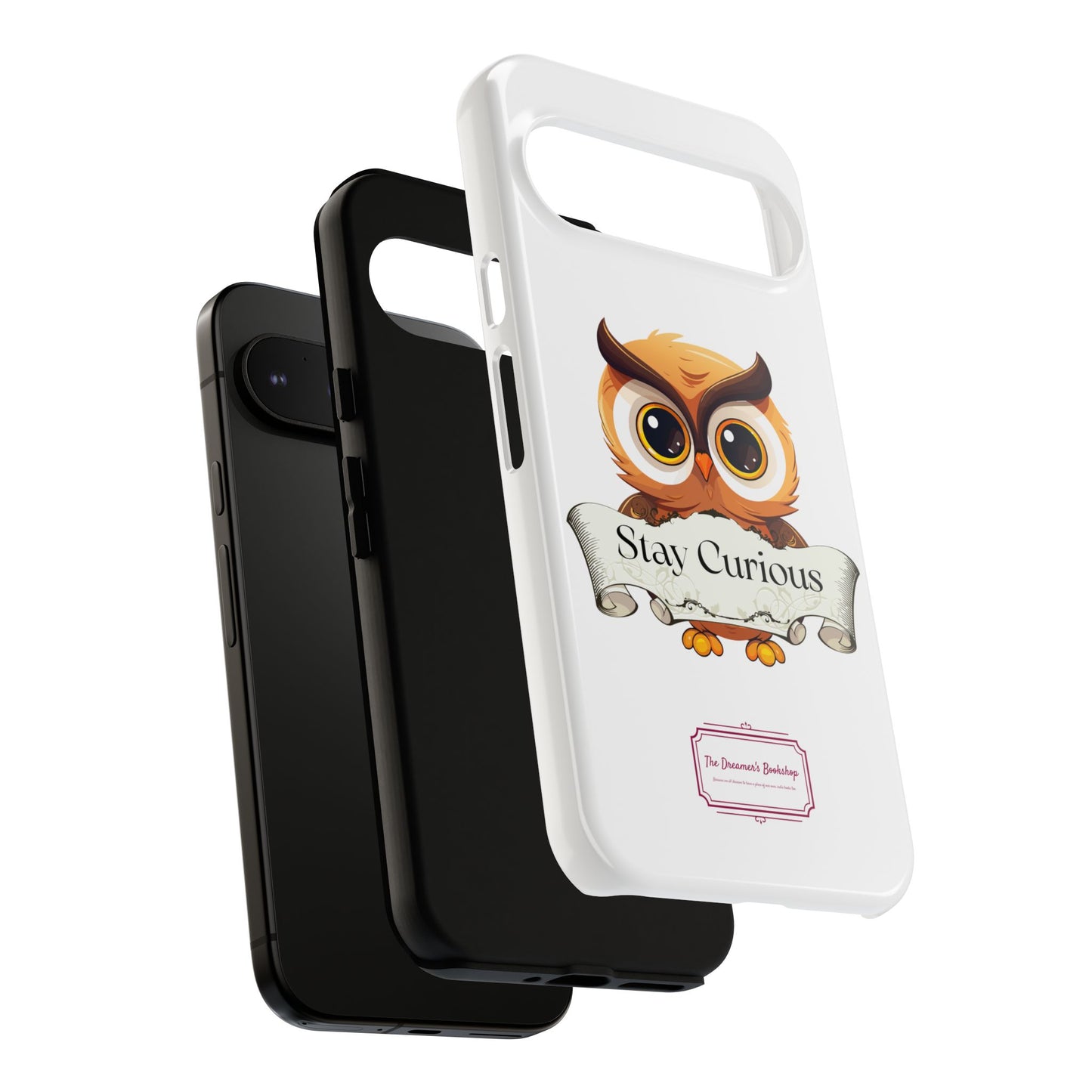 Google - Artistic Phone Case with Stay Curious - The Dreamer's Bookshop Design - Tough Cases