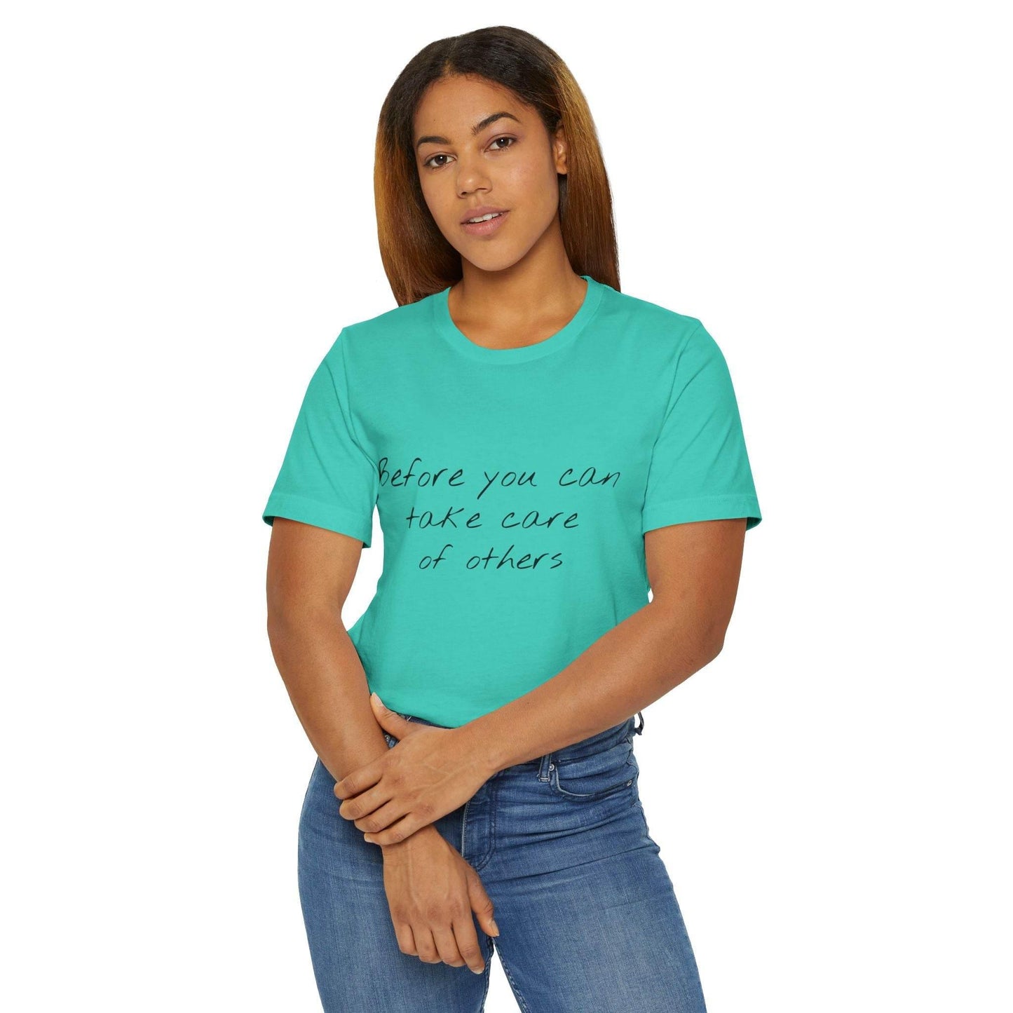 Unisex Jersey T-Shirt - 'Take Care' Inspirational - The Dreamer's Bookshop.