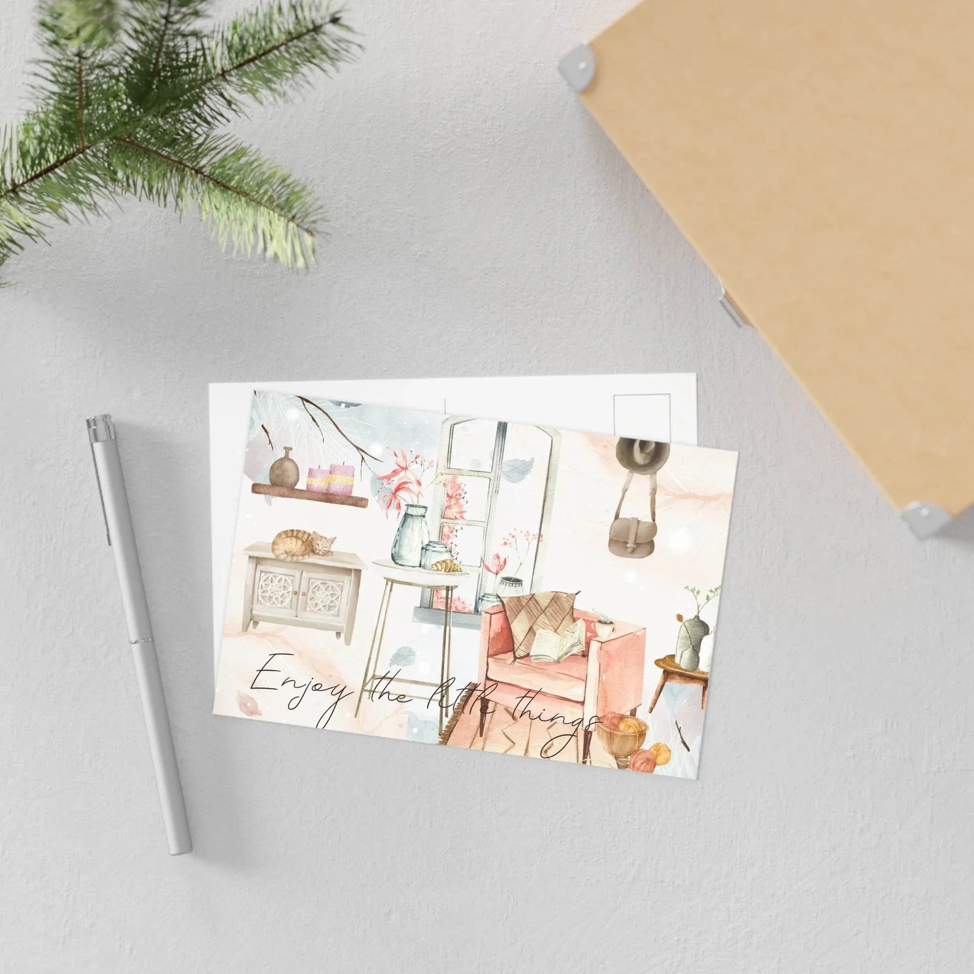 The Dreamer's Bookshop "Living room" Enjoy the Little Things Card - The Dreamer's Bookshop.