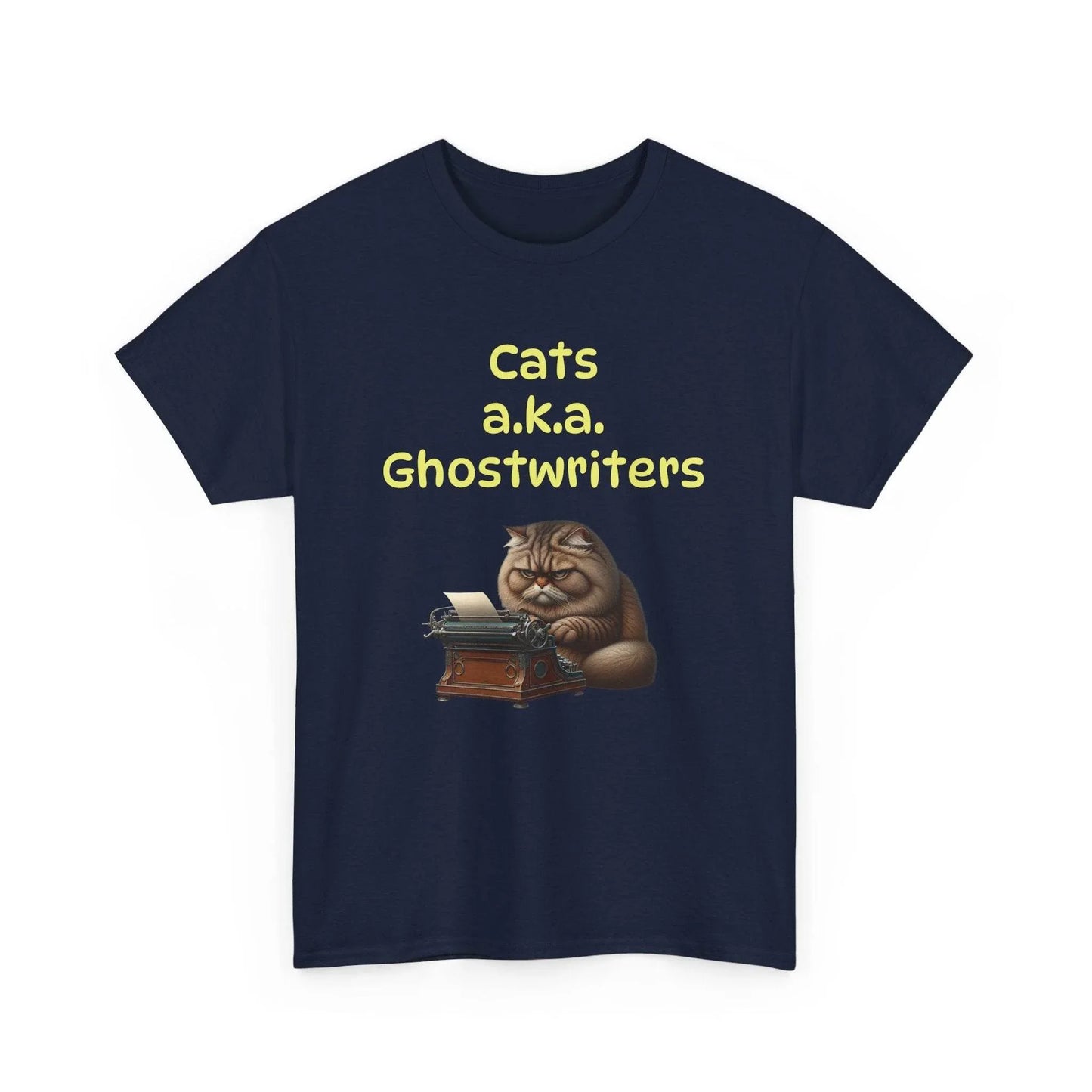 Cats Ghostwriters - A Unisex Heavy Cotton Tee - Perfect Gift for Book Lovers - The Dreamer's Bookshop.