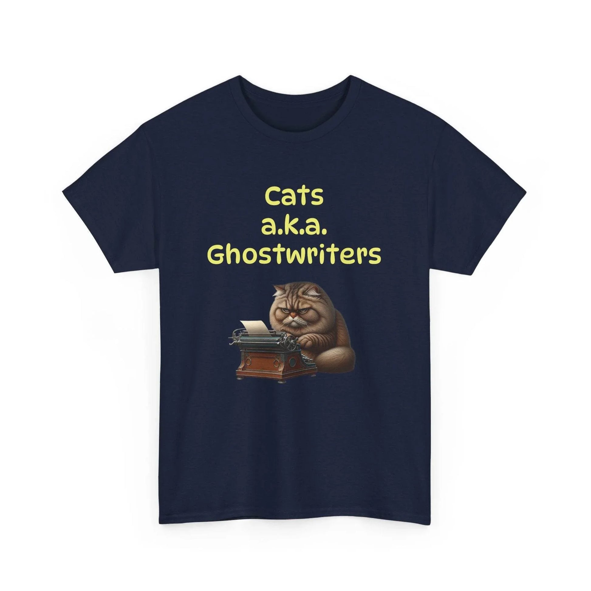 Cats Ghostwriters - A Unisex Heavy Cotton Tee - Perfect Gift for Book Lovers - The Dreamer's Bookshop.