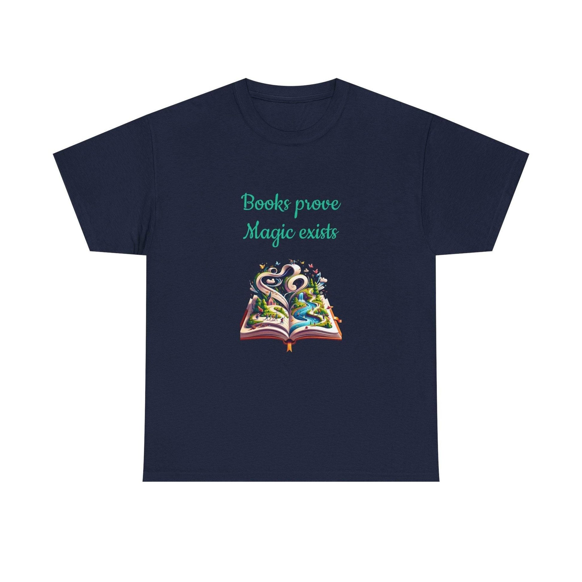 Magic exists - Unisex Heavy Cotton Tee for Book Lovers - The Dreamer's Bookshop.