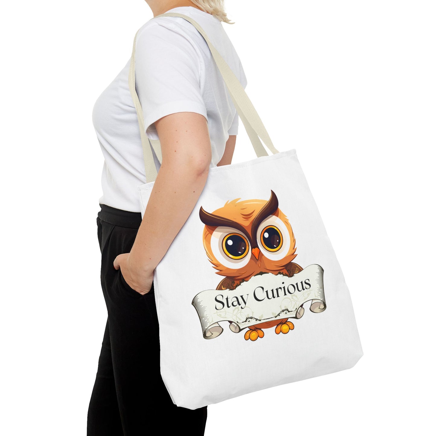 Literary Tote Bag - Stay Curous - The Dreamer's Bookshop Designs