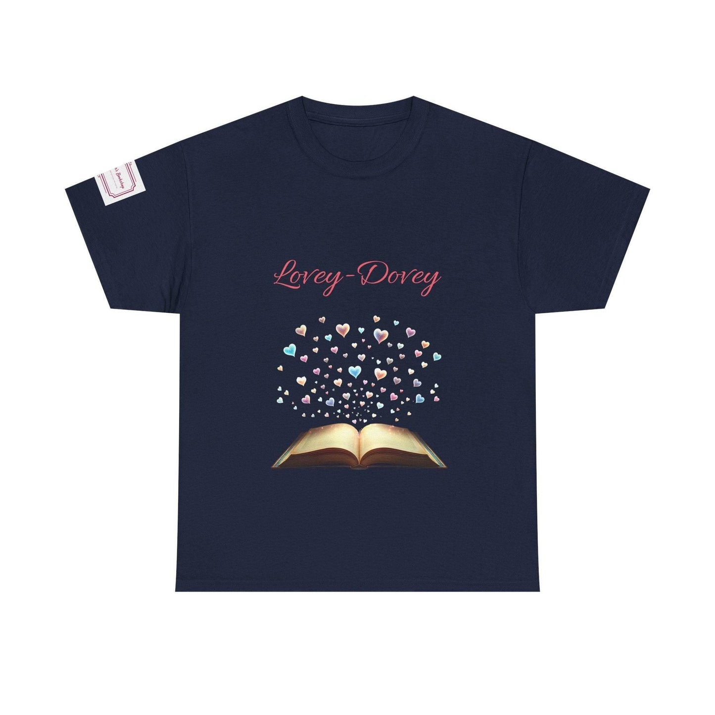 Lovey-Dovey - Unisex Heavy Cotton Tee - Sweet Romance - The Dreamer's Bookshop.