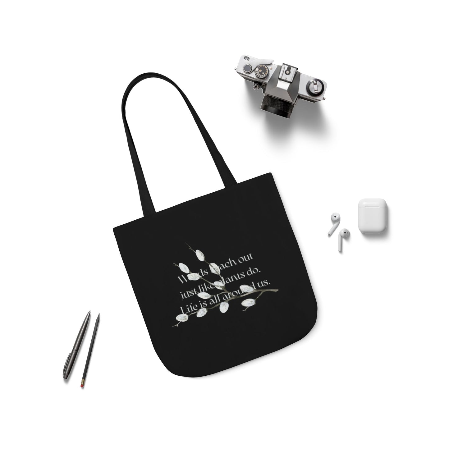 Canvas Tote Bag - "Words Reach Out"