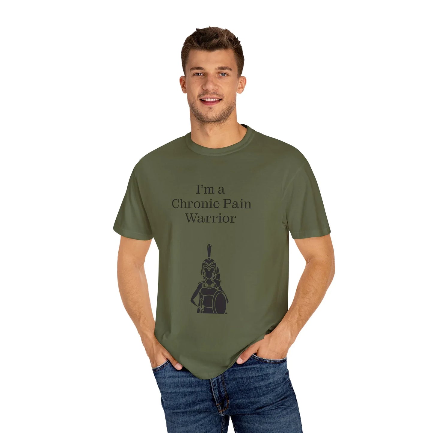 Chronic Pain Warrior Unisex Garment-Dyed T-Shirt - Empowering Supportive Apparel - The Dreamer's Bookshop.
