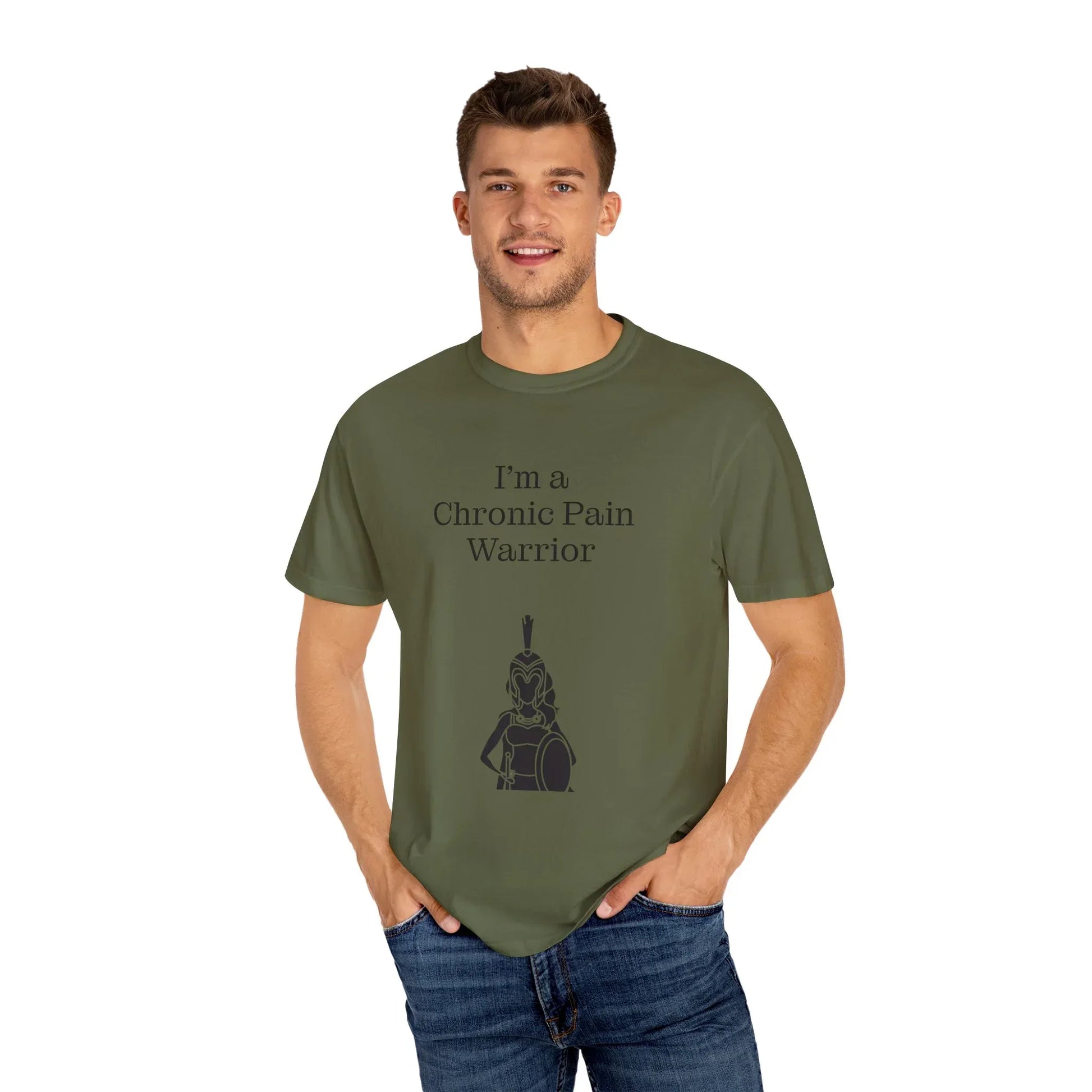 Chronic Pain Warrior Unisex Garment-Dyed T-Shirt - Empowering Supportive Apparel - The Dreamer's Bookshop.