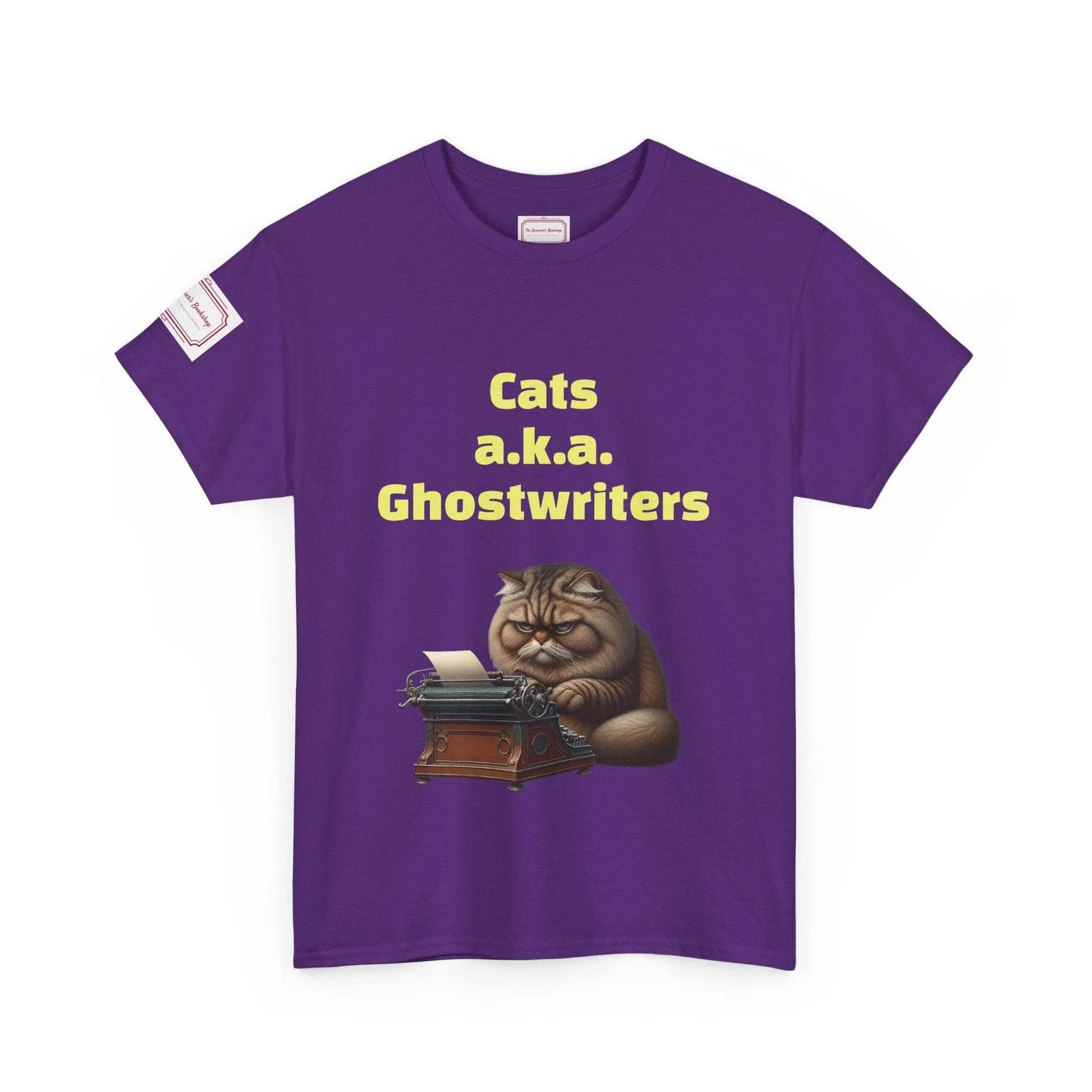 Cats Ghostwriters - Unisex Heavy Cotton Tee - Perfect for Book Lovers - The Dreamer's Bookshop.