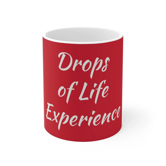 Inspiring Ceramic Coffee Mug - 'Drops of Life Experience' - Perfect Gift for Coffee Lovers - The Dreamer's Bookshop.