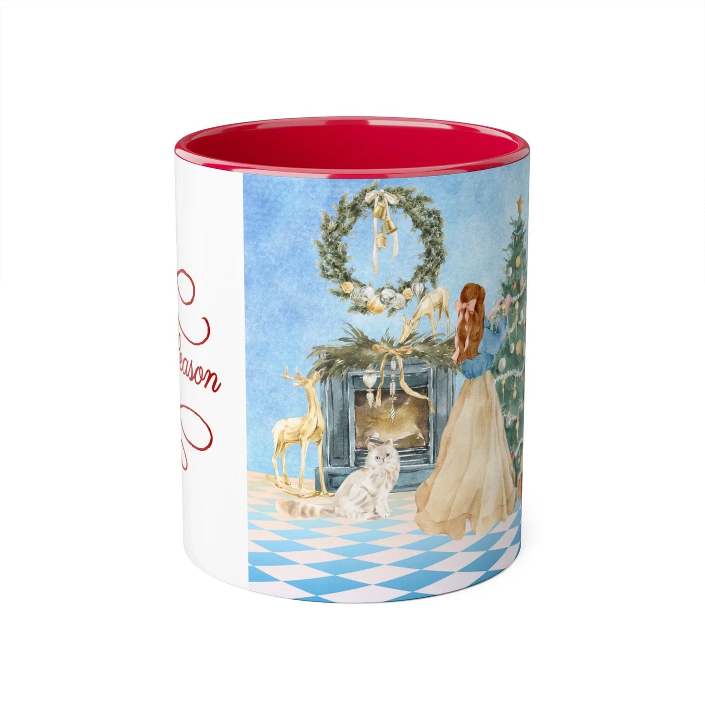 Christmas Tree Decoration Coffee Mug - 11oz Cup tis the Season - The Dreamer's Bookshop.