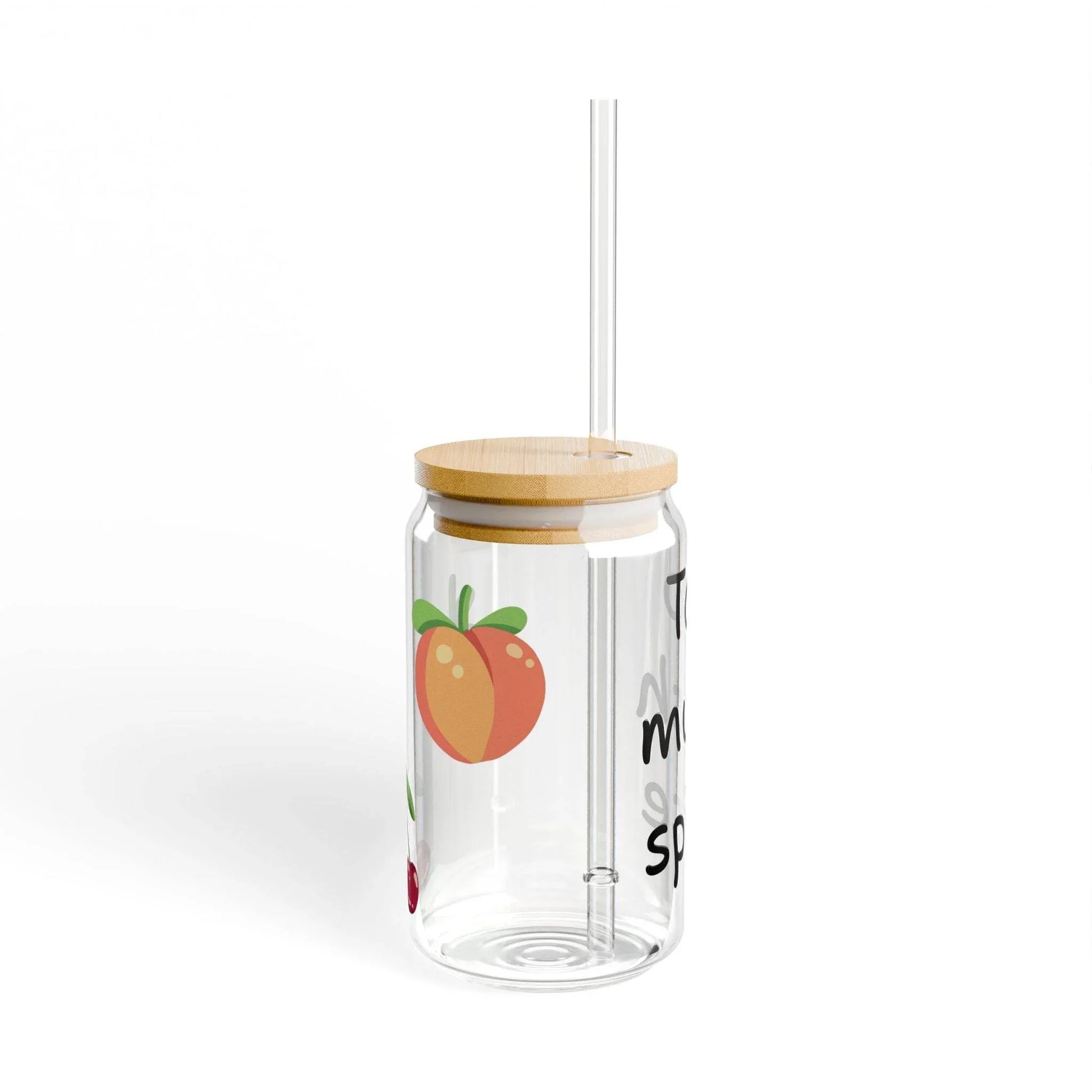 Cute Rainbow Sipper Glass - 16oz with Inspirational Quote for Refreshing Drinks - The Dreamer's Bookshop.