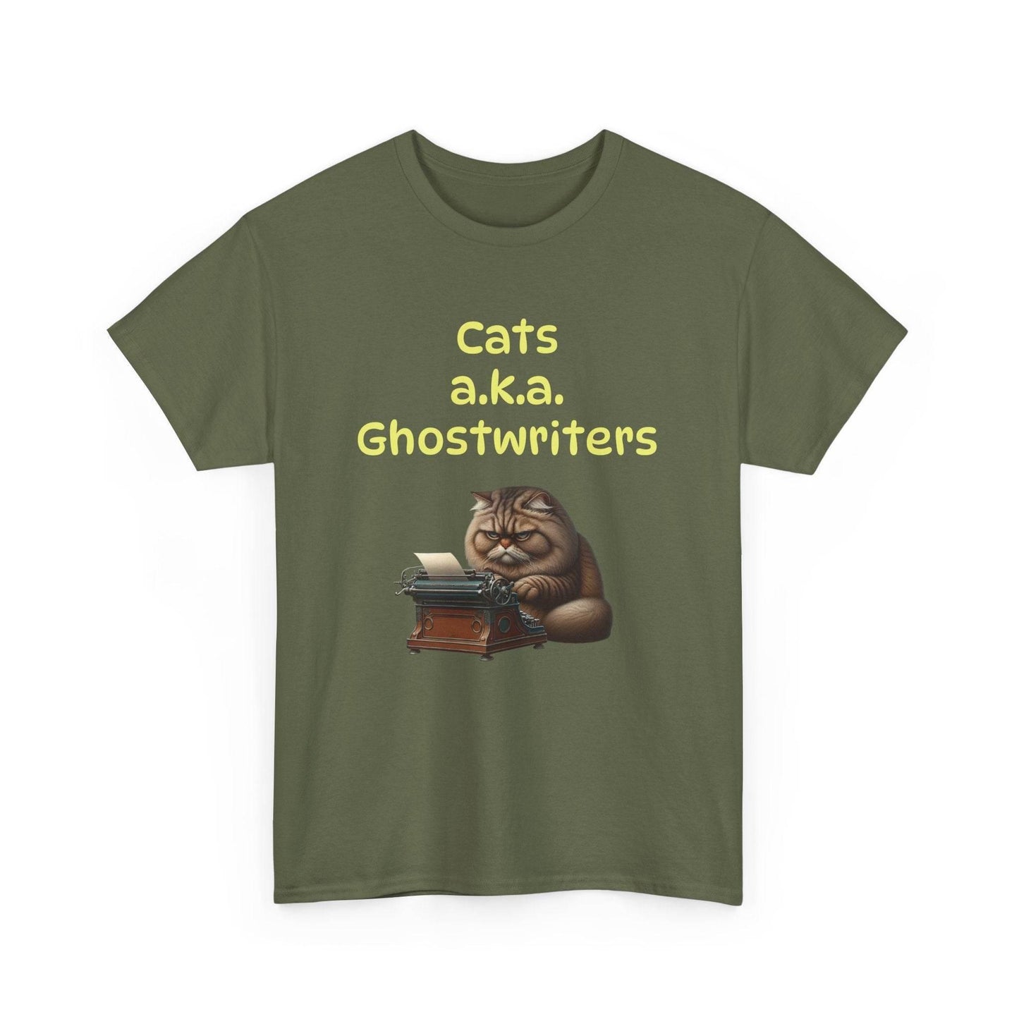 Cats Ghostwriters - A Unisex Heavy Cotton Tee - Perfect Gift for Book Lovers - The Dreamer's Bookshop.
