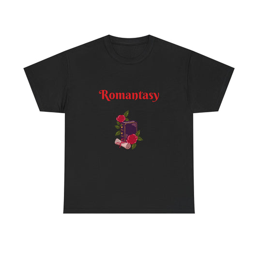 Fantasy -  Graphic Tee - Unisex Heavy Cotton T-Shirt Romantasy Books