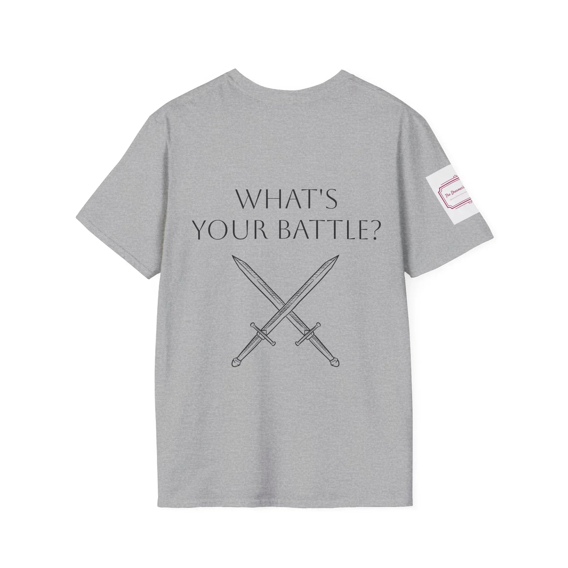 Anxiety Warrior Unisex Softstyle T-Shirt - Empowering Battle Against Mental Health - The Dreamer's Bookshop.